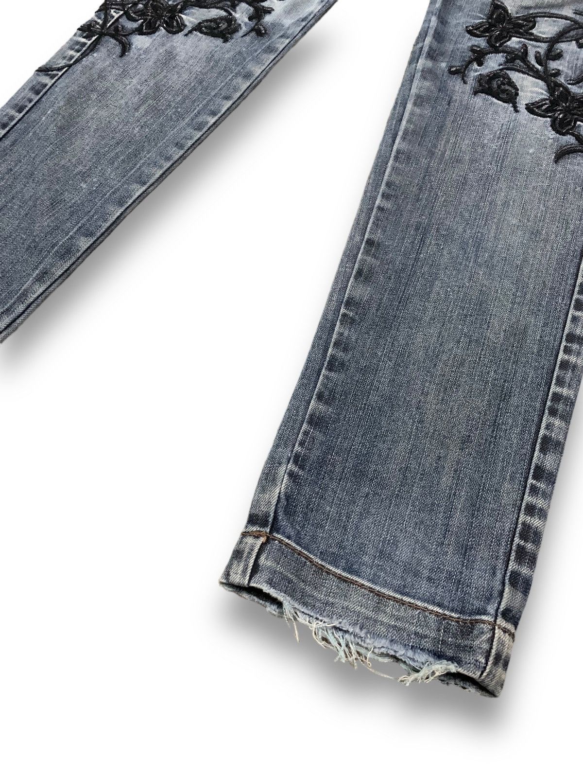 Bray Steve Alan Bray Steve Alan Embroidered Acid Wash Low Rise Skinny Jeans Size US 30 / EU 46 - 11 Thumbnail