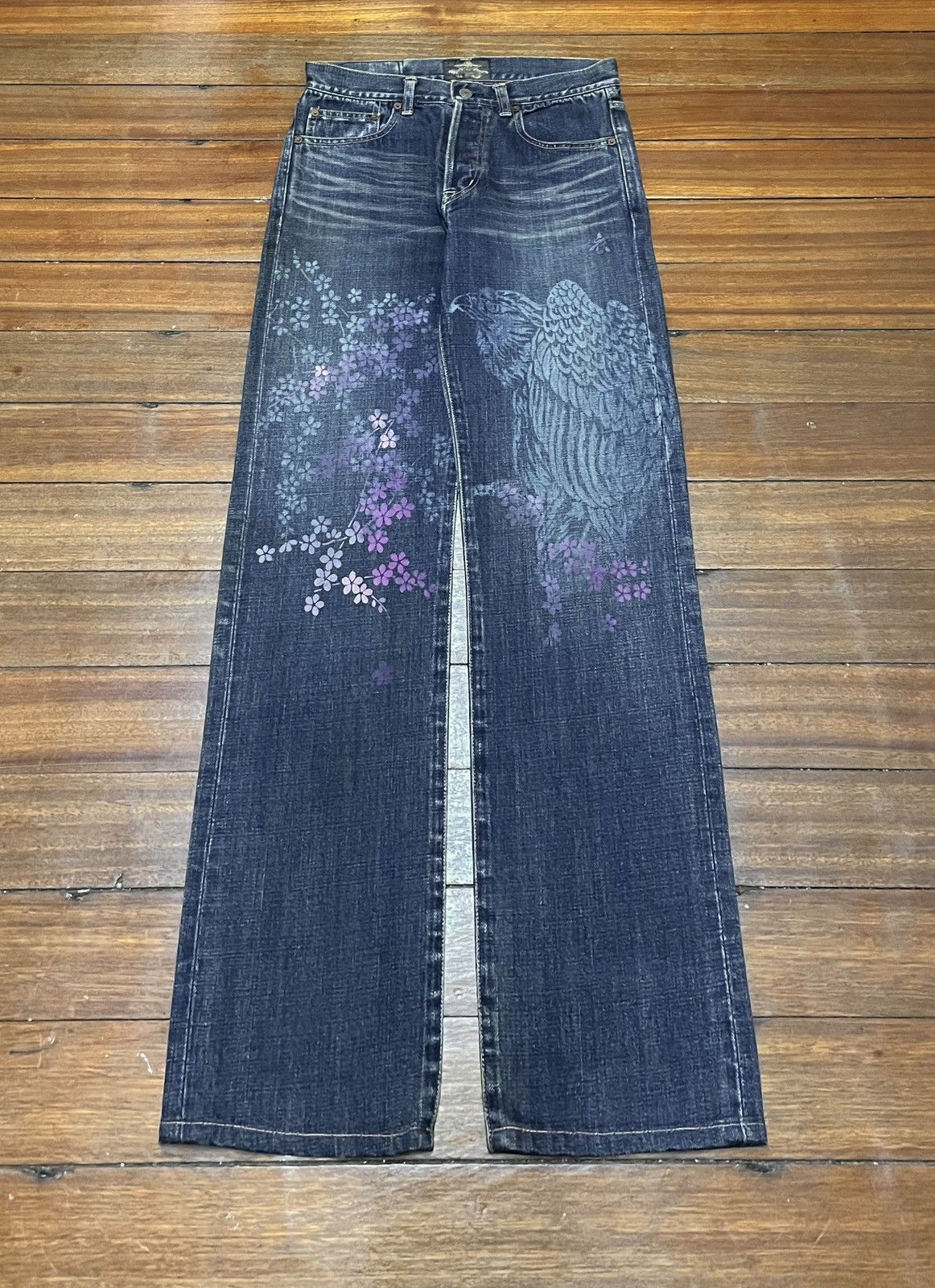 Other Rare Design Vintage Japanese Brand Sukajan Jeans 1990s Size US 28 / EU 44 - 1 Thumbnail