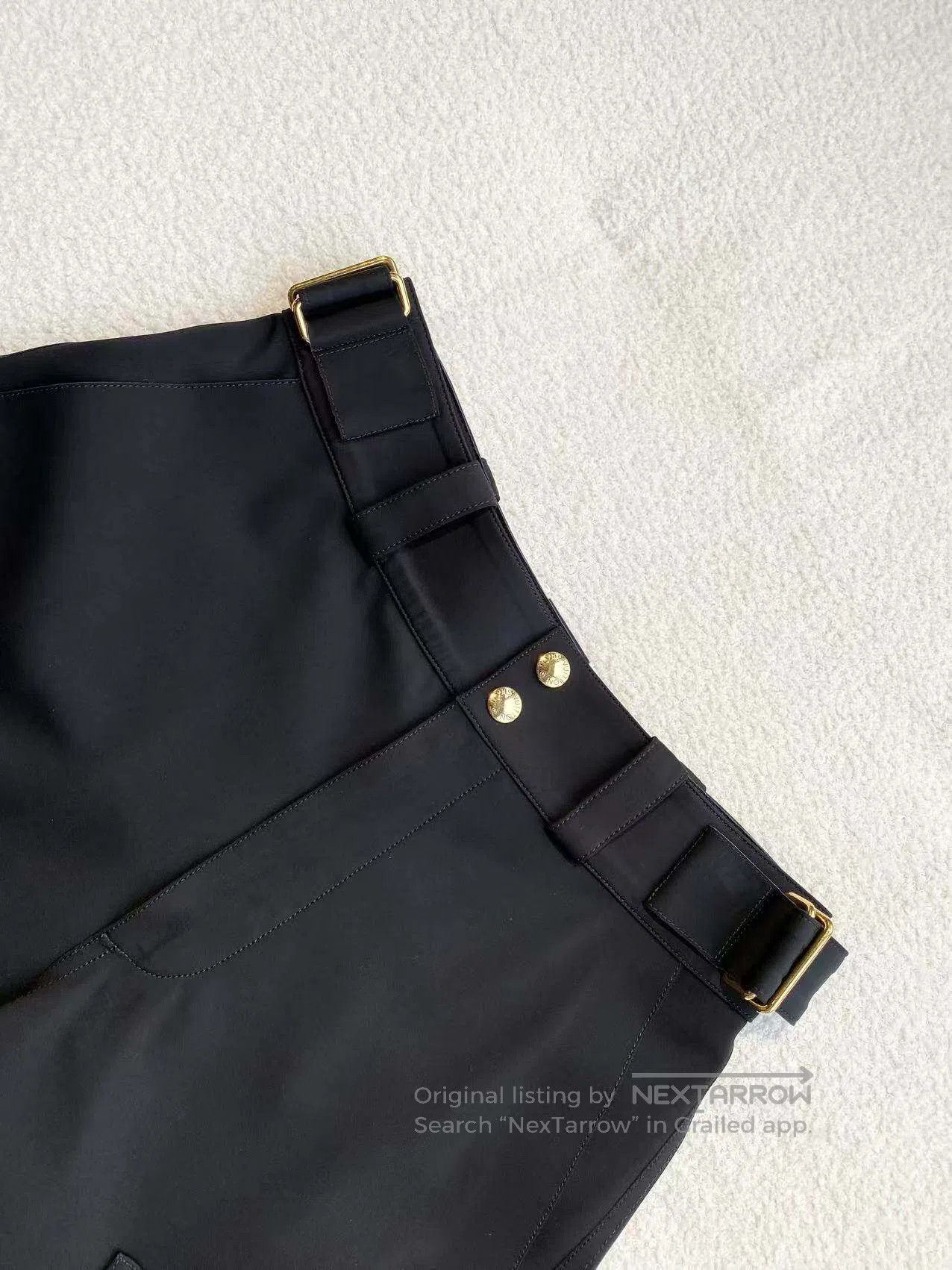 Louis Vuitton Louis Vuitton Black gold-buttoned cargo trousers| Size 42" / US 20 - 4 Thumbnail