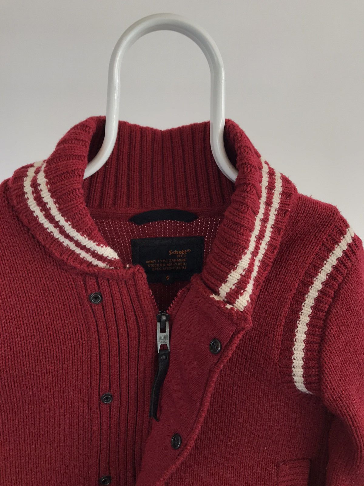 Schott Vintage Schott NYC Army Military Style Zip Cardigan Size US S / EU 44-46 / 1 - 5 Thumbnail