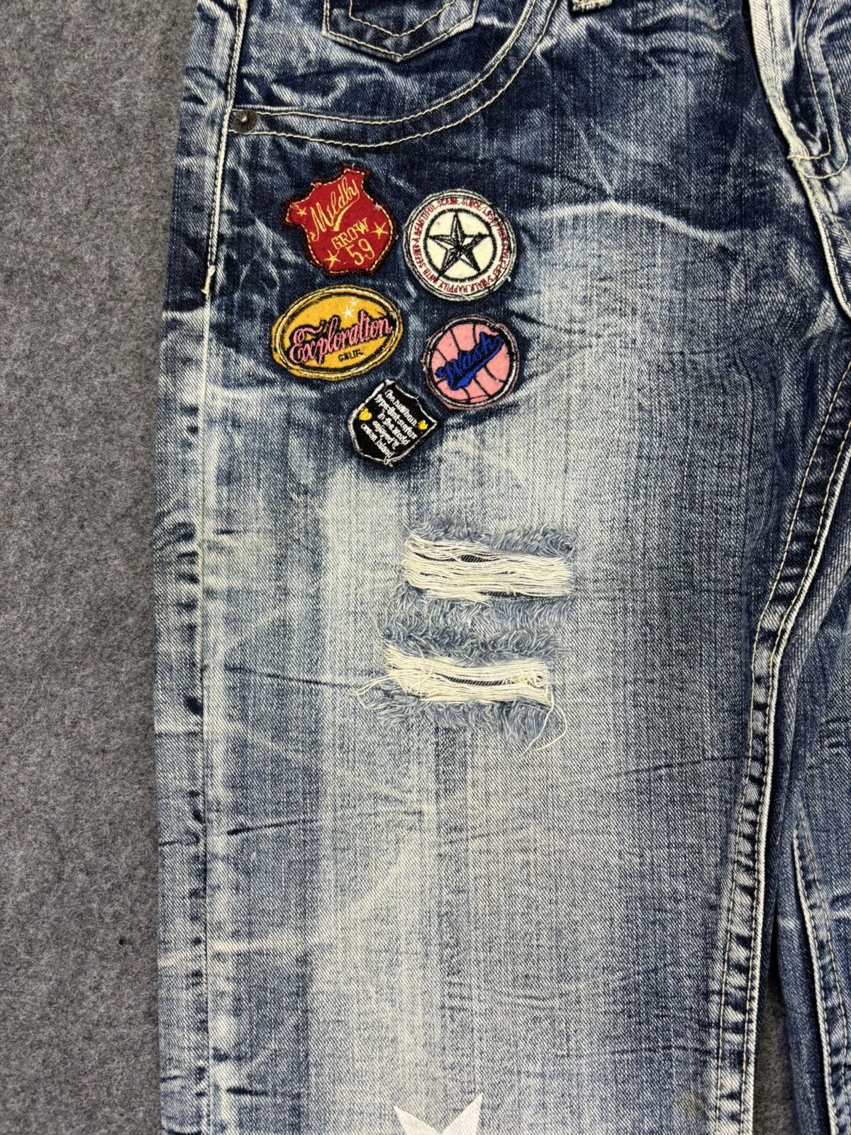 Seditionaries Very Rare Balism Crazy Wash Distressed Denim F696 Size US 32 / EU 48 - 6 Thumbnail
