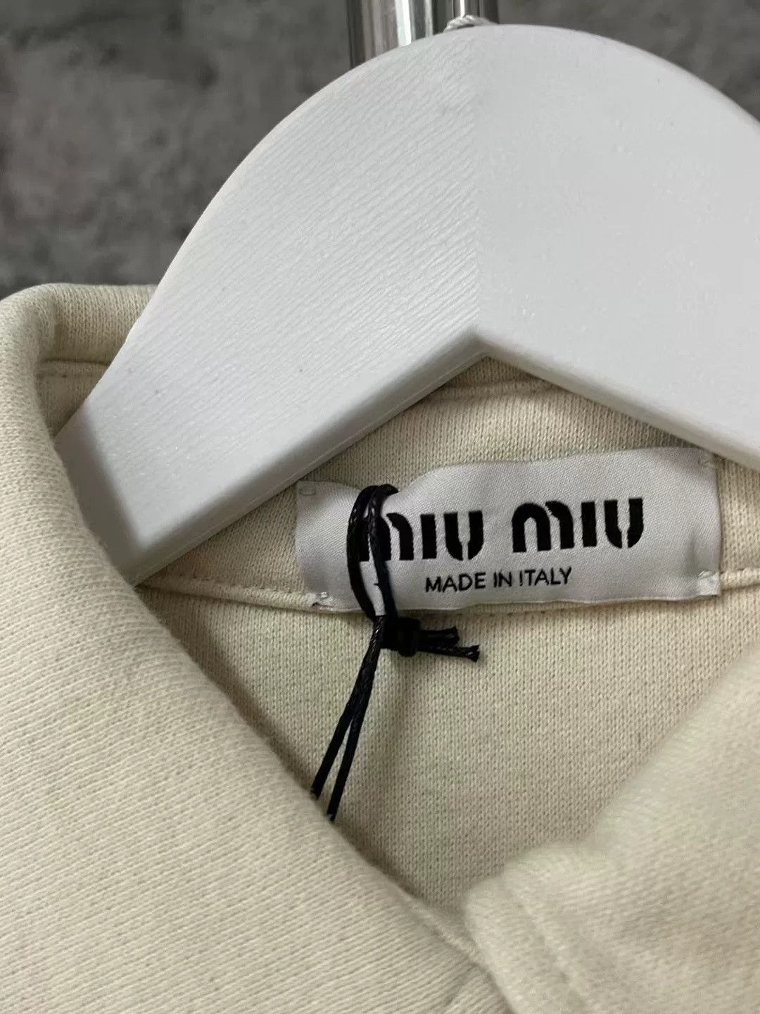 Miu Miu MiuMiu White Patch Hoodie Shirt Coat Size US S / EU 44-46 / 1 - 7 Thumbnail