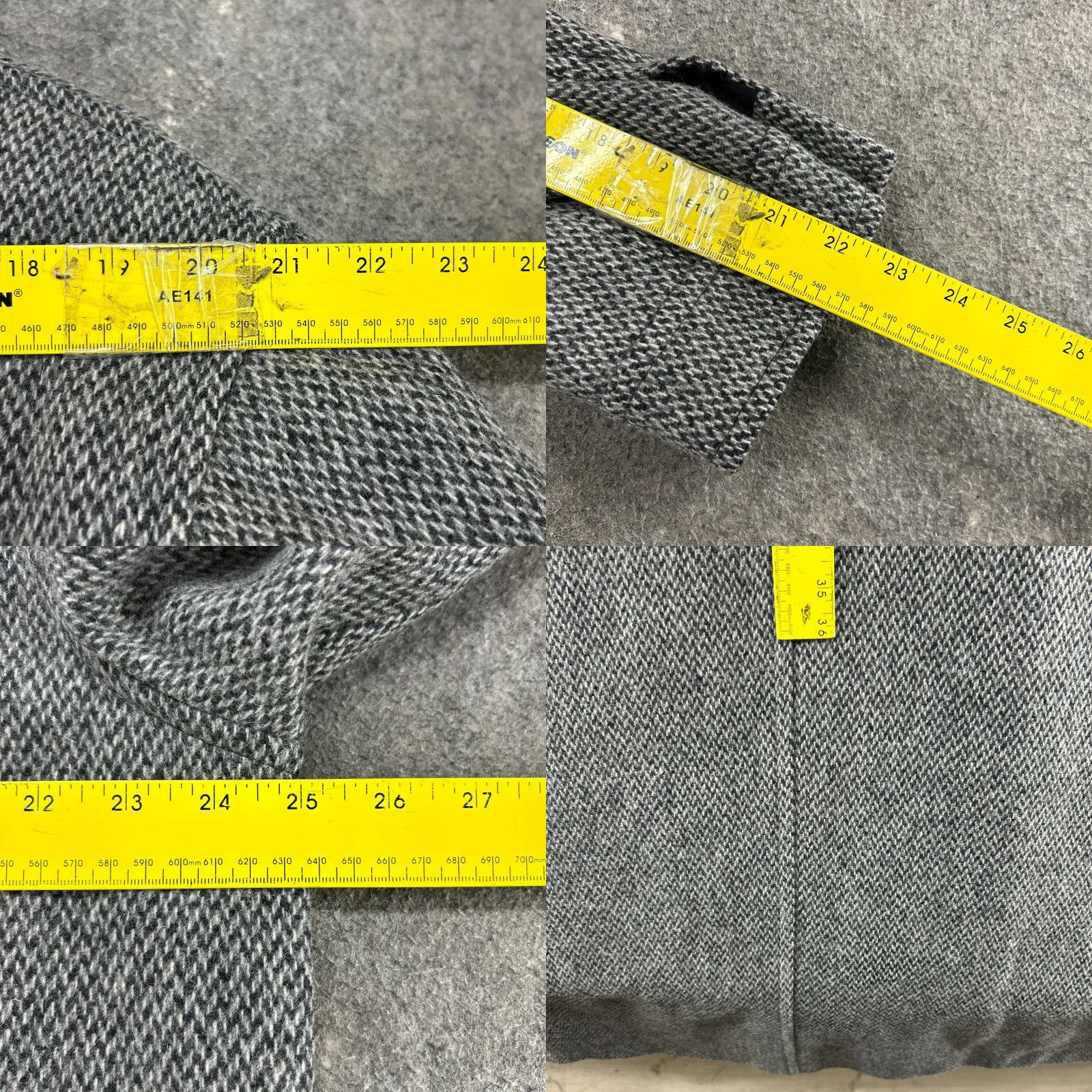 J. Jill VINTAGE J. Jill Trench Coat Womens 14 Grey Long Overcoat Lined Tweed Wool Woolen Jacket Coat 80s Womens Size XL / US 12-14 / IT 48-50 - 8 Thumbnail