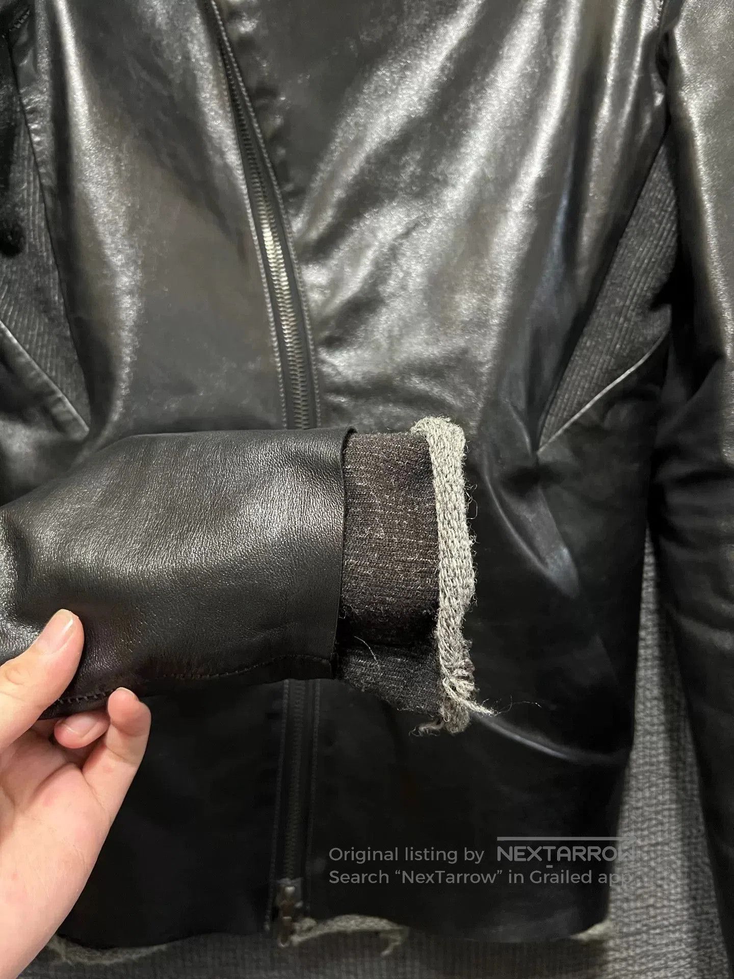 S/STERE Dark Pioneer High Collar Leather Jacket. Size US M / EU 48-50 / 2 - 4 Thumbnail