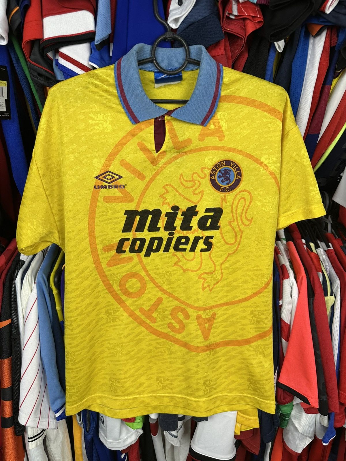 Umbro UMBRO ASTON VILLA 1991 1993 FOOTBALL SHIRT SOCCER JERSEY Size US S / EU 44-46 / 1 - 1 Thumbnail