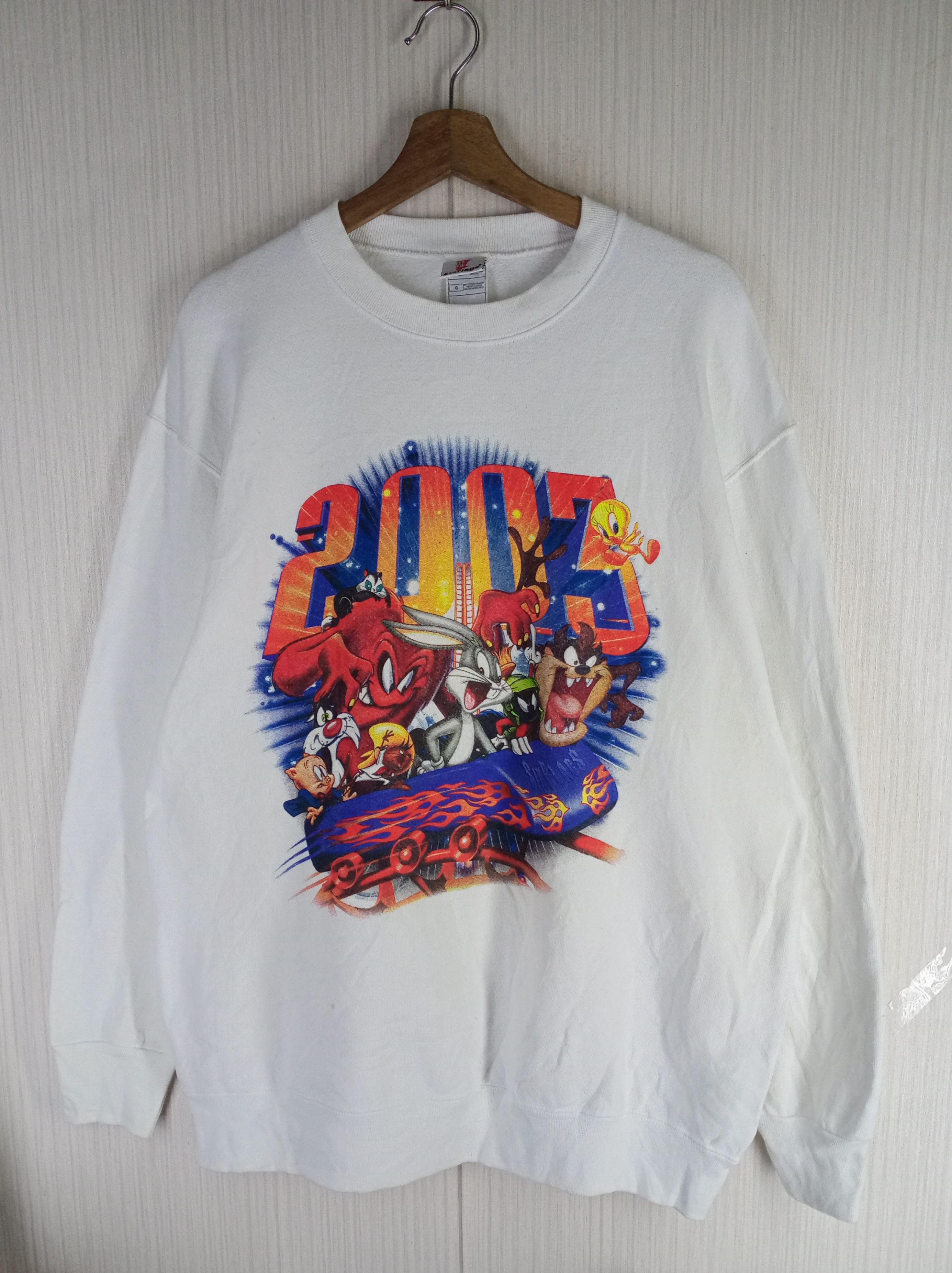 Cartoon Network Vintage Six Flags Looney Tunes Cartoon Network Sweatshirt Size US L / EU 52-54 / 3 - 1 Thumbnail