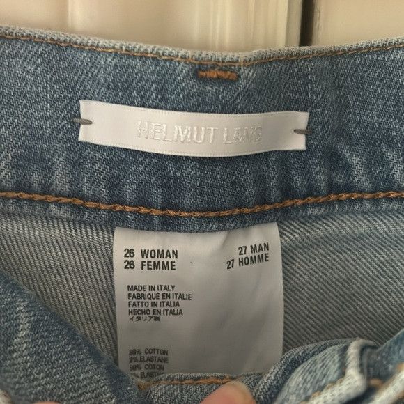 Helmut Lang 🎀 HELMUT LANG high rise slim leg jeans with raw hem 26 Size 24" / US 00 / IT 34 - 5 Thumbnail
