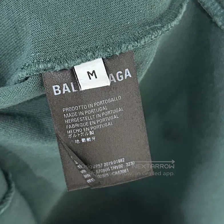 Balenciaga Balenciaga Dark Green Back Logo Short Sleeve Size US M / EU 48-50 / 2 - 6 Thumbnail