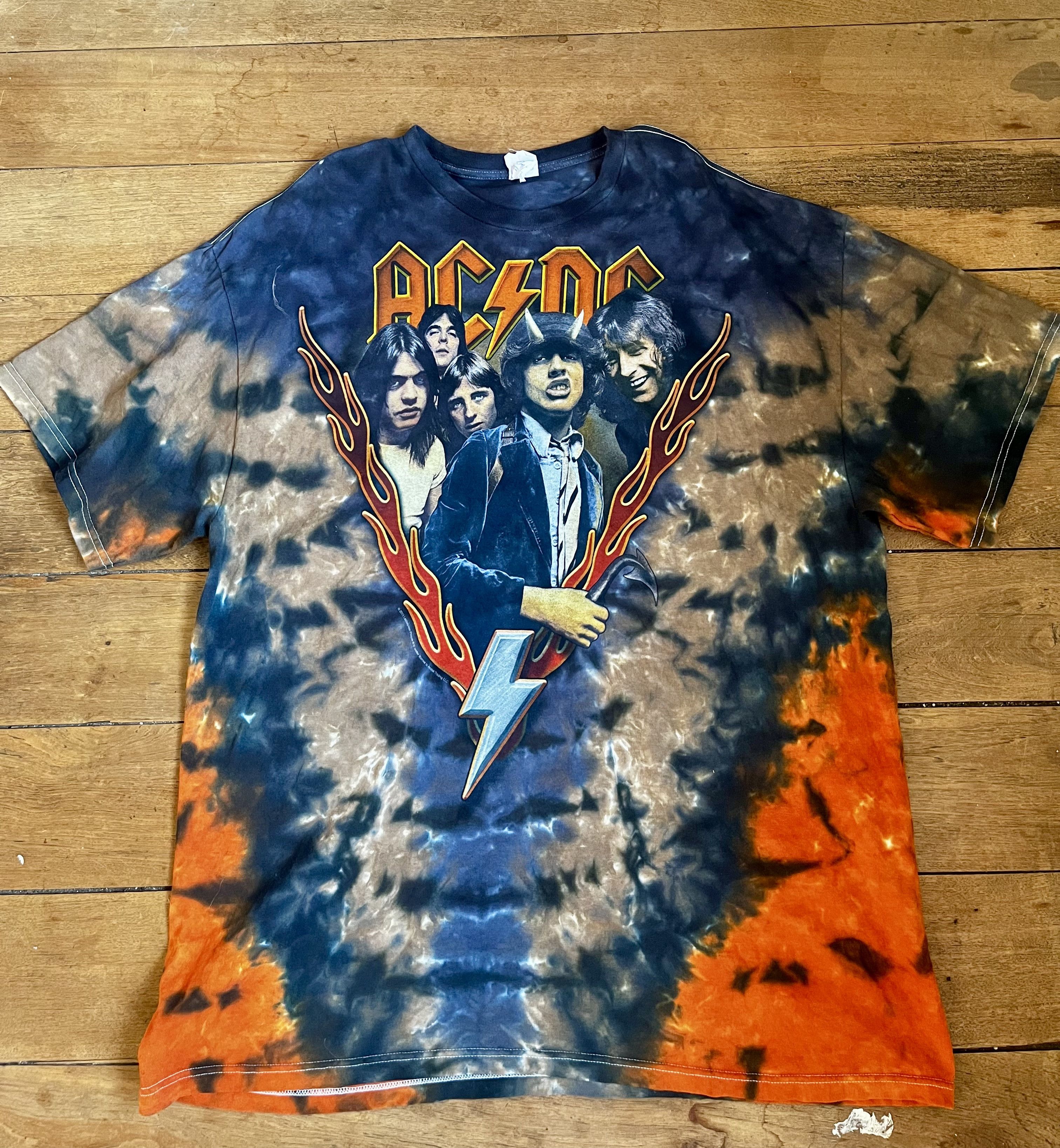 AC/DC AC/DC Tie-Dye Band Tee | Delta Pro Weight | 2011 Reprint Size US XXL / EU 58 / 5 - 1 Thumbnail
