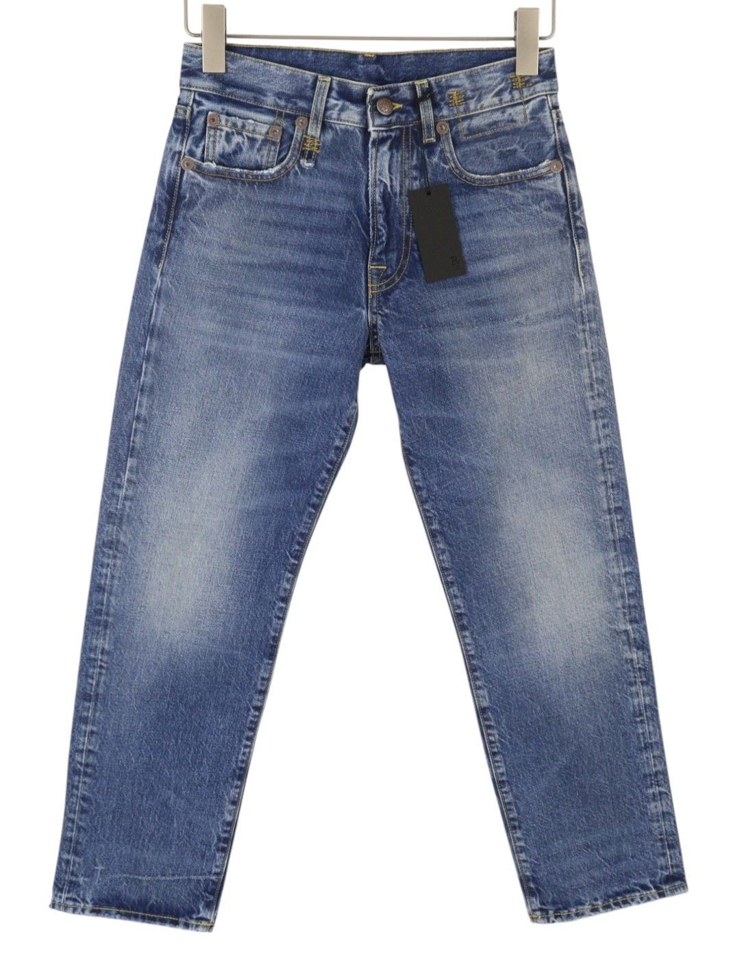 R13 ROMEO 24 Hutton Blue Faded Zip Fly Jeans 87171 Size 24" / US 00 / IT 34 - 3 Thumbnail