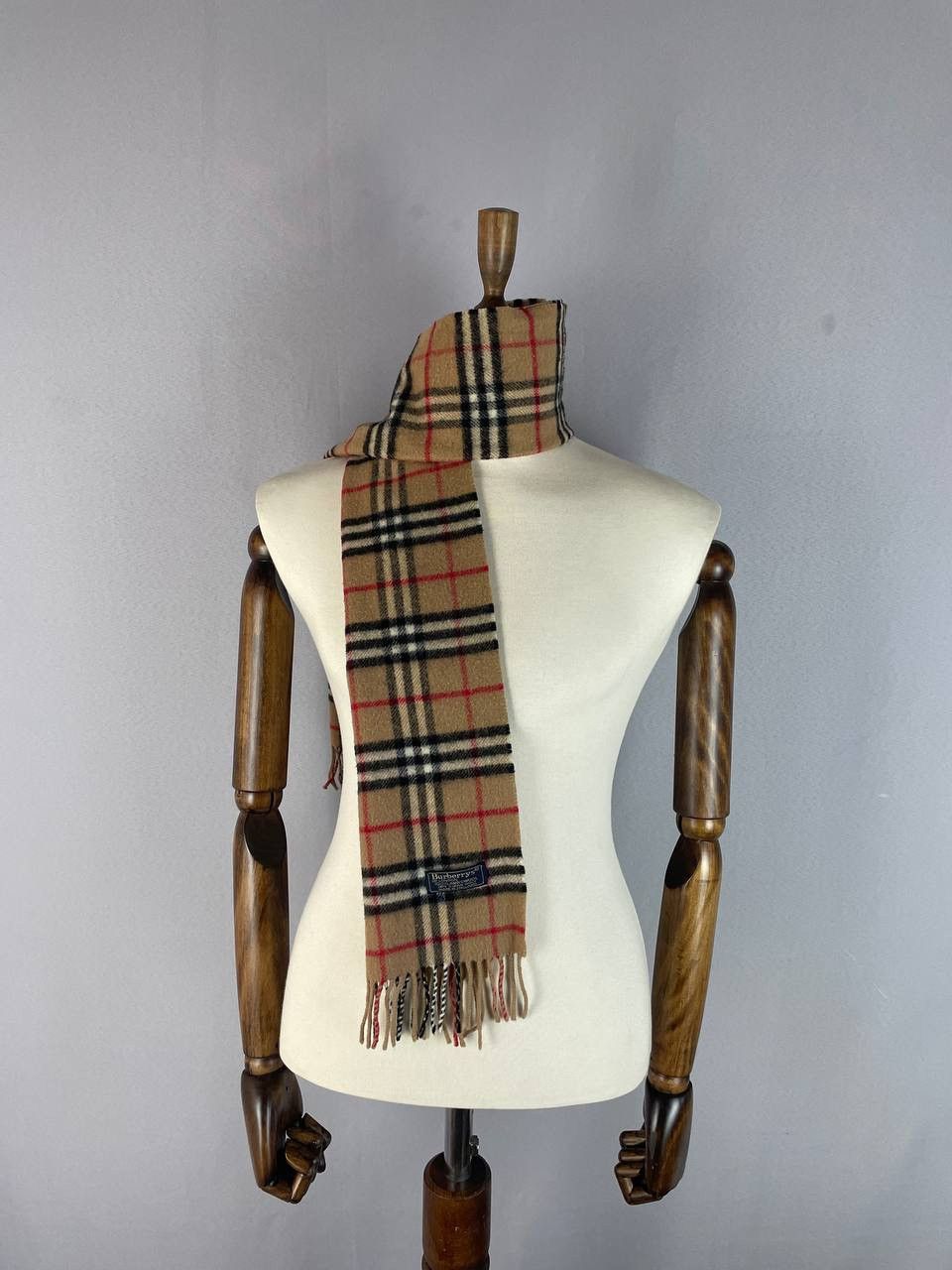 Burberry Burberry Nova Check Scarf Brown Wool Size ONE SIZE - 3 Thumbnail