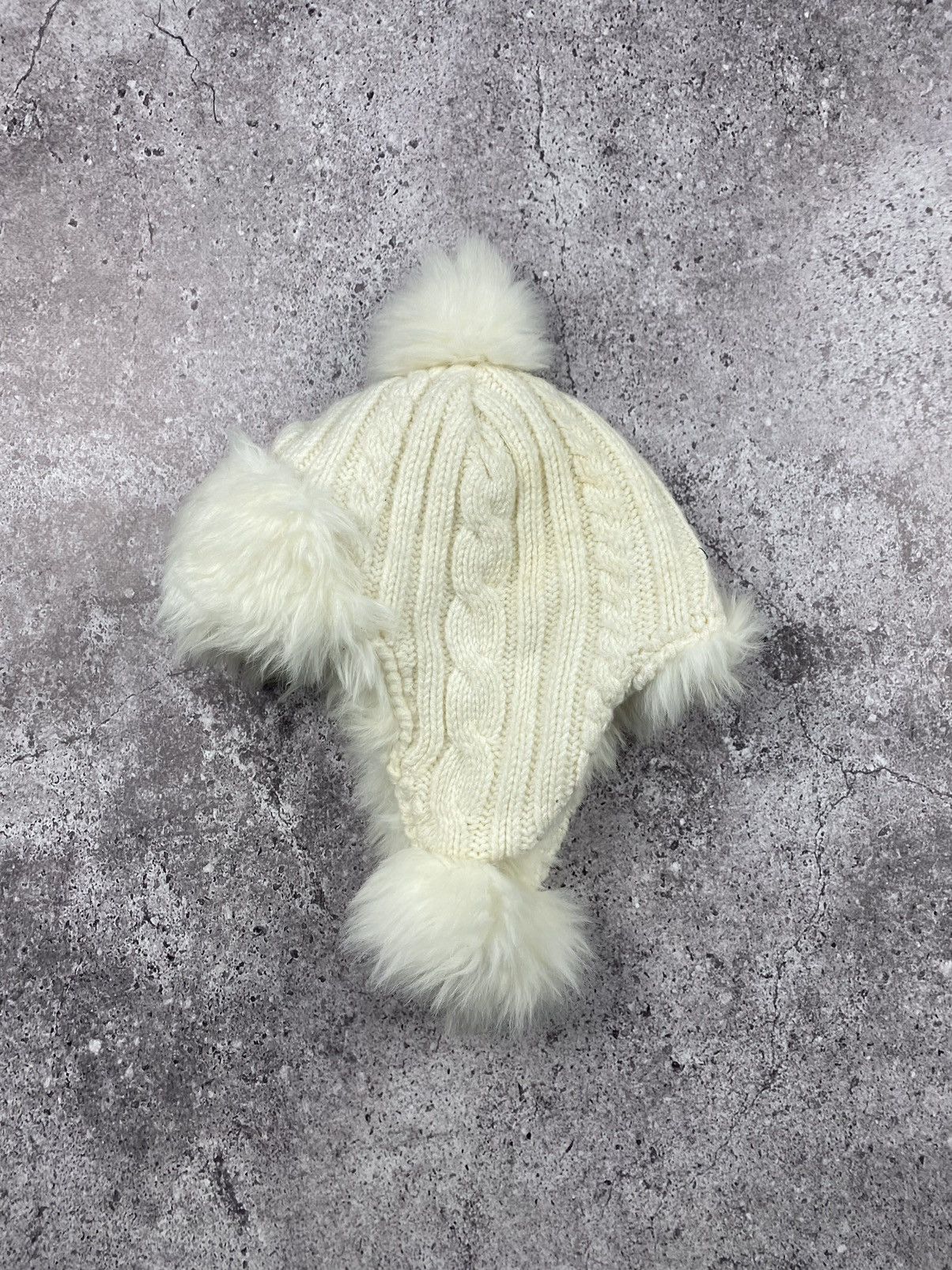 Japanese Brand × Vintage Y2K Faux Fur Ushanka Vintage Fuzzy Warm Trapper knitted Hat Size ONE SIZE - 1 Thumbnail