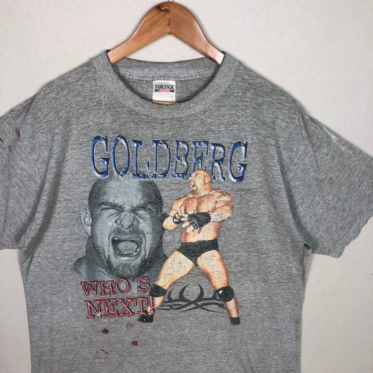 Vintage Thrashed 90s Goldberg Wrestling Destroyed Tshirt ERD GRUNGE Size US XL / EU 56 / 4 - 3 Thumbnail