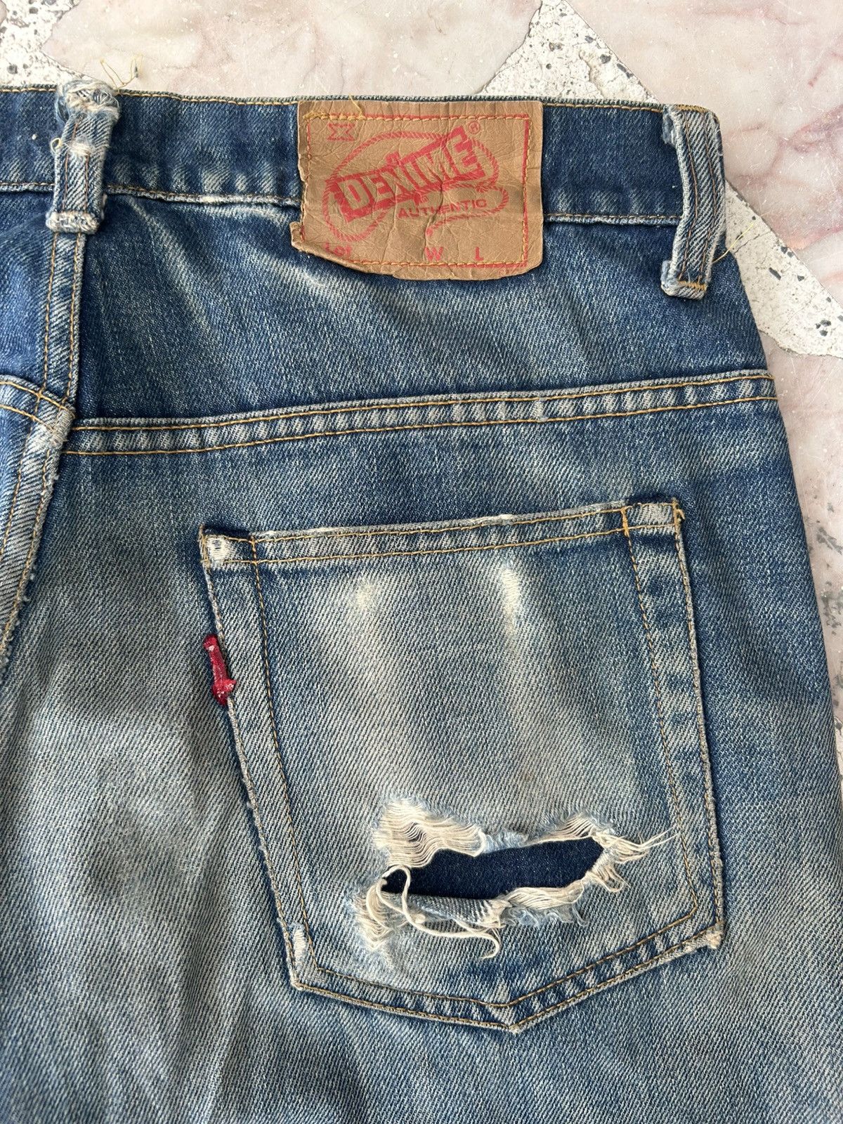 Denime Vintage Ripped Flare Denime Size US 30 / EU 46 - 11 Thumbnail