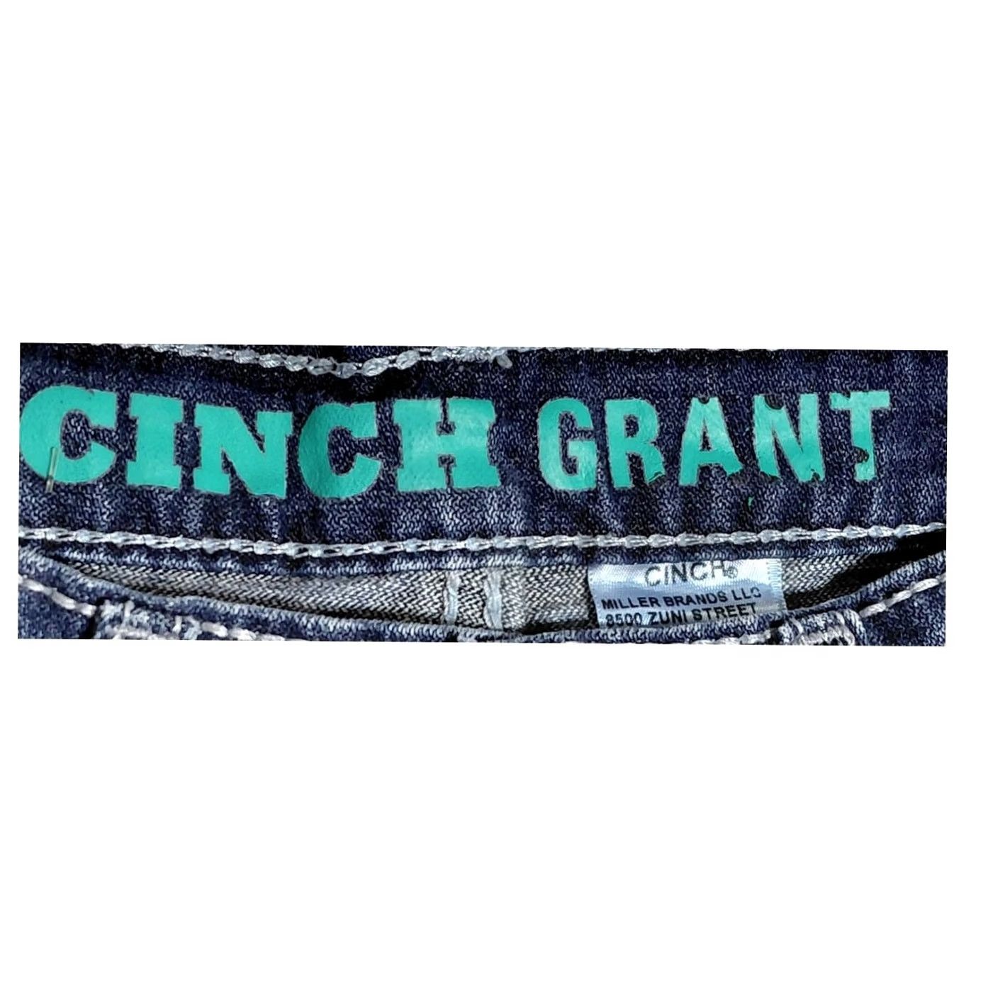 Denime Cinch Jeans Blue Solid Classic Men 31X32 Denim Stretch Regular Front Zip Zip Closure M/L Rise Mid 10-12 in Size US 31 - 6 Thumbnail