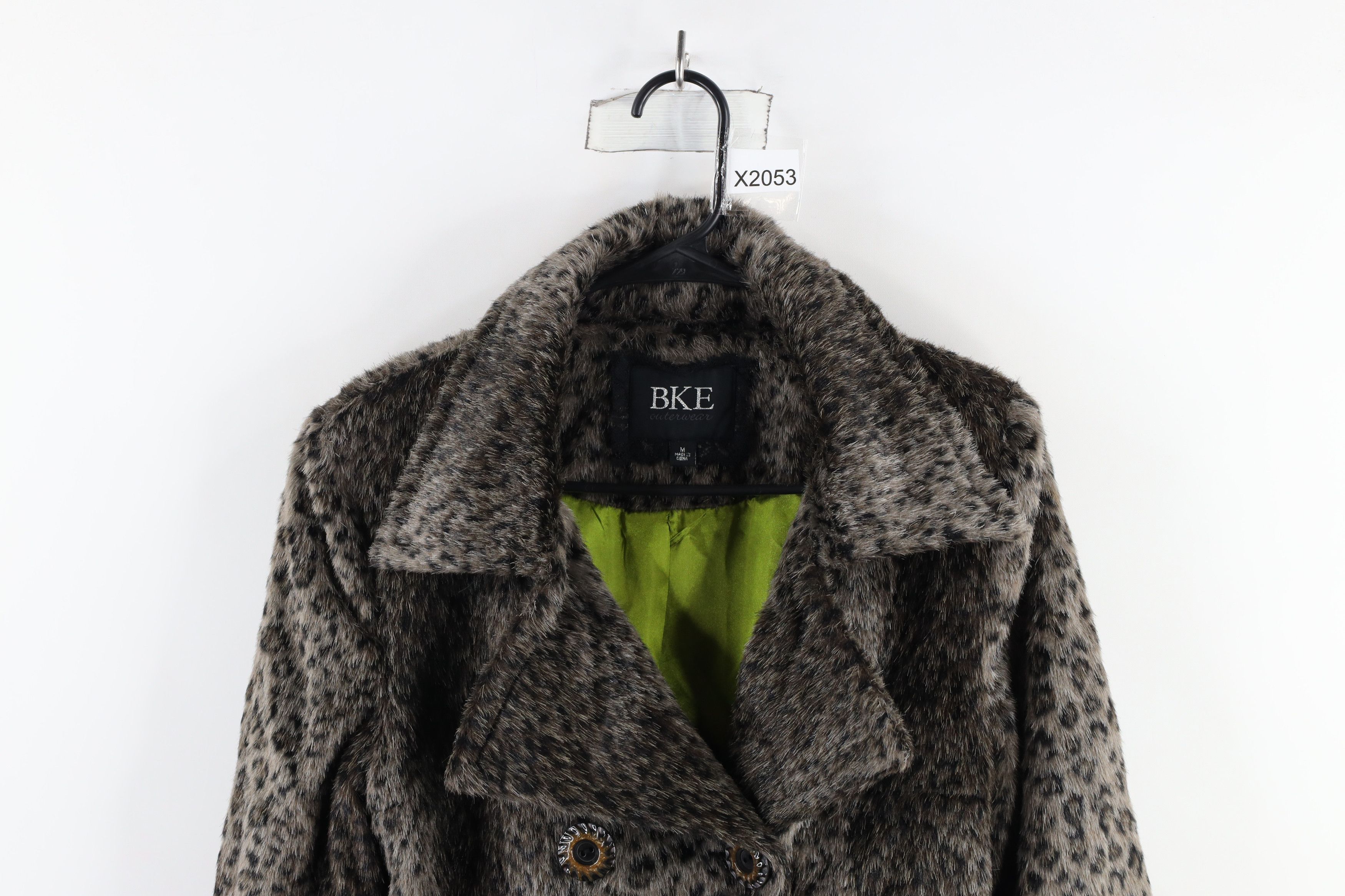BKE × Vintage Buckle BKE Fur Double Breasted Peacoat Jacket Leopard Print Size M / US 6-8 / IT 42-44 - 2 Thumbnail