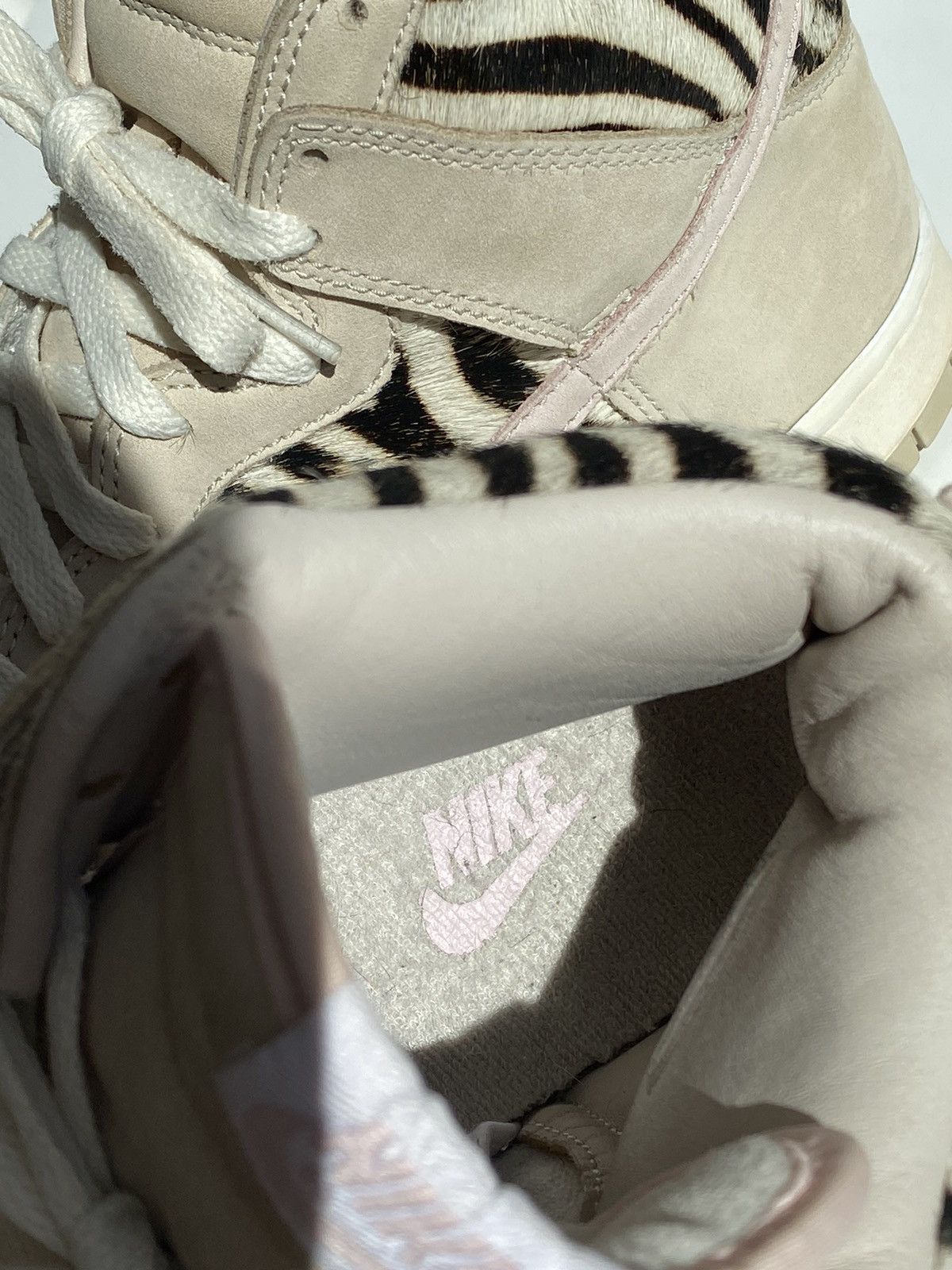 Nike 2004 Nike Dunk High Zebra Horse Hair Birch Size US 8 / EU 41 - 11 Thumbnail
