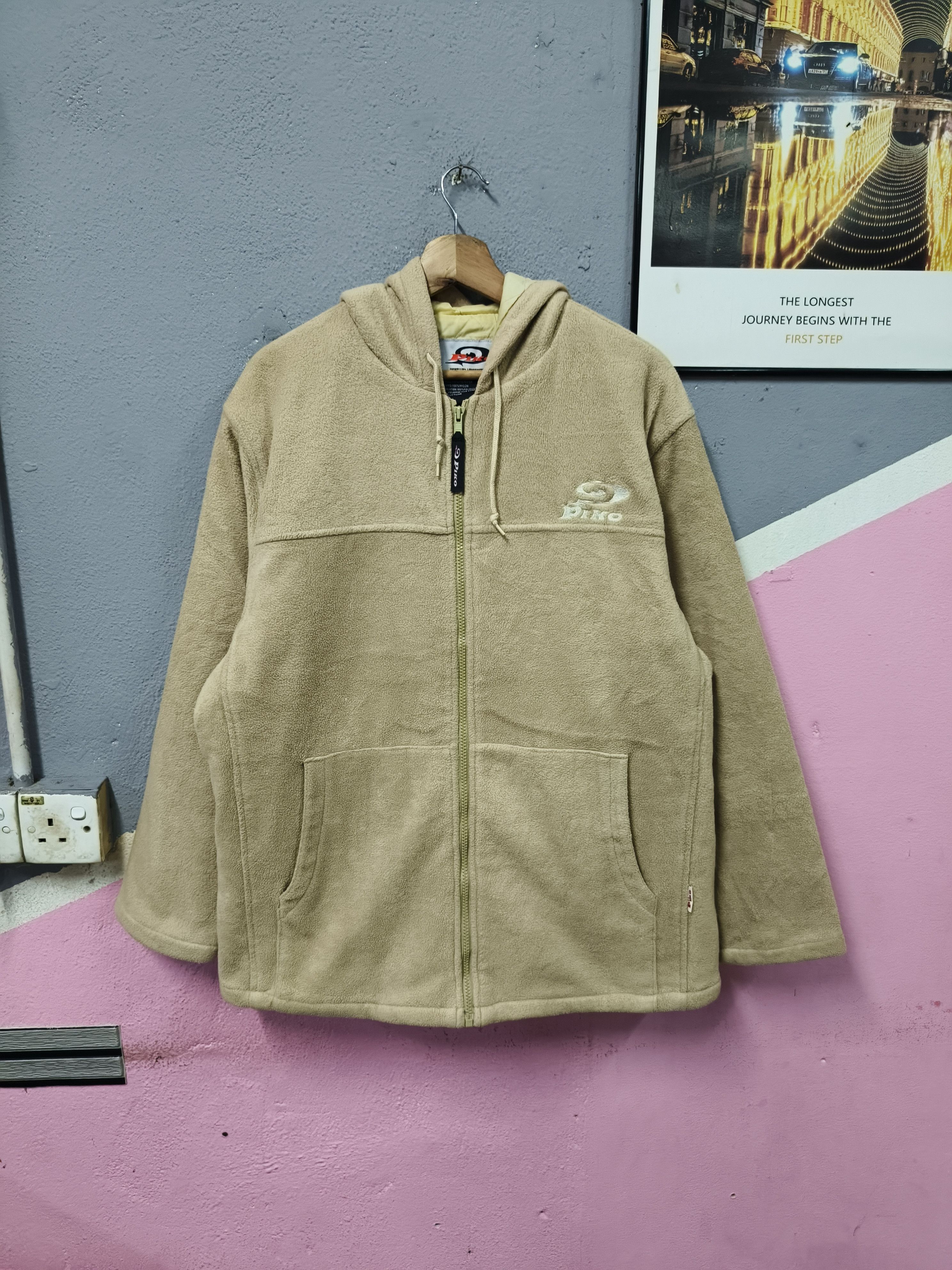 Japanese Brand Piko Polar Fleece Jacket Hooded Size US L / EU 52-54 / 3 - 1 Thumbnail