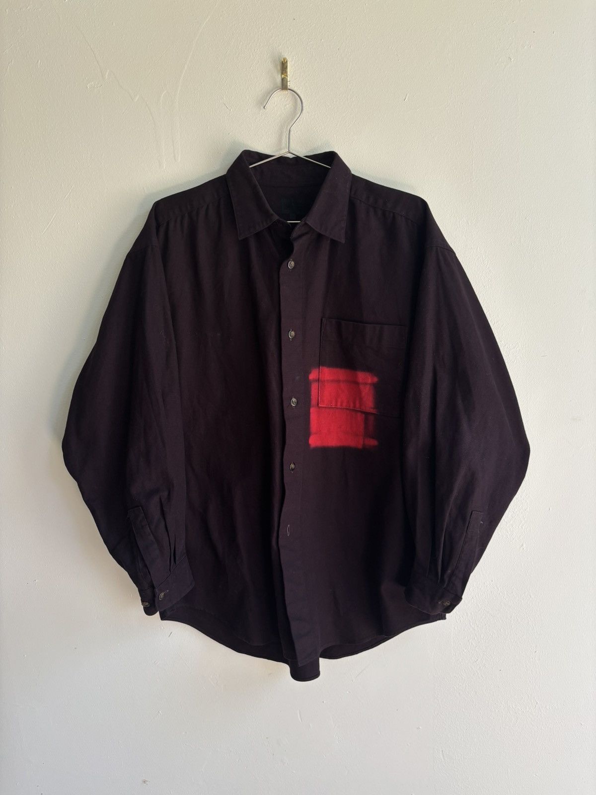 Issey Miyake Issey Miyake Maroon Shirt Jacket Size US L / EU 52-54 / 3 - 1 Thumbnail