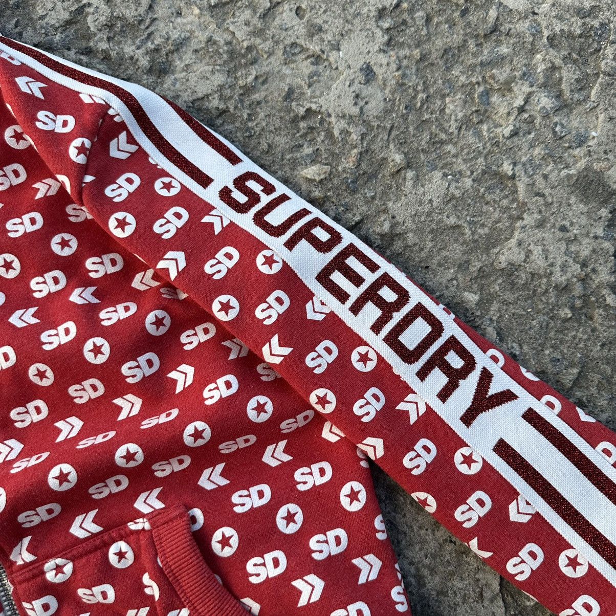 Superdry Vintage Japanese Style Superdry Coral Design Zip Sweater Size US S / EU 44-46 / 1 - 8 Thumbnail