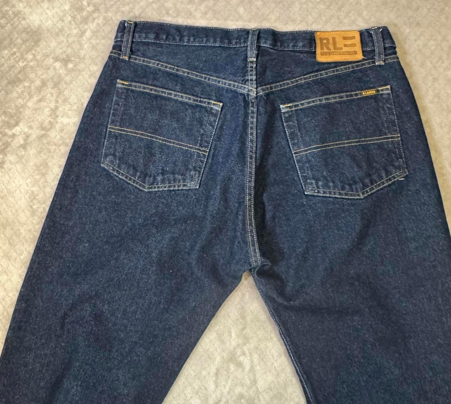 Designer Vintage RL Polo Jeans Ralph Lauren Men's 36x32 Dark Wash Size US 36 / EU 52 - 8 Thumbnail
