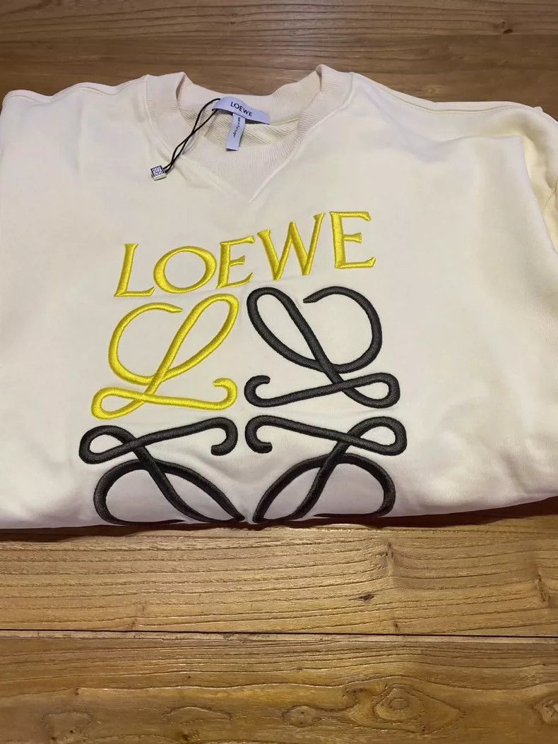 Loewe LOEWE Mishadow LOGO heavy duty embroidered round neck swea Size L / US 10 / IT 46 - 2 Thumbnail