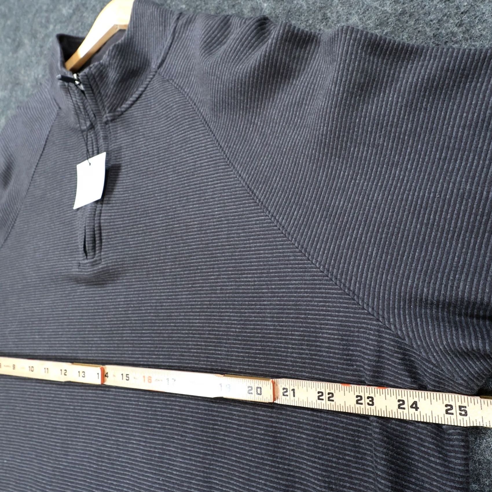 Cremieux Cremieux Mens XXL Pullover Charcoal Gray Cotton Ribbed Quarter Zip Excellent Size US XXL / EU 58 / 5 - 3 Thumbnail