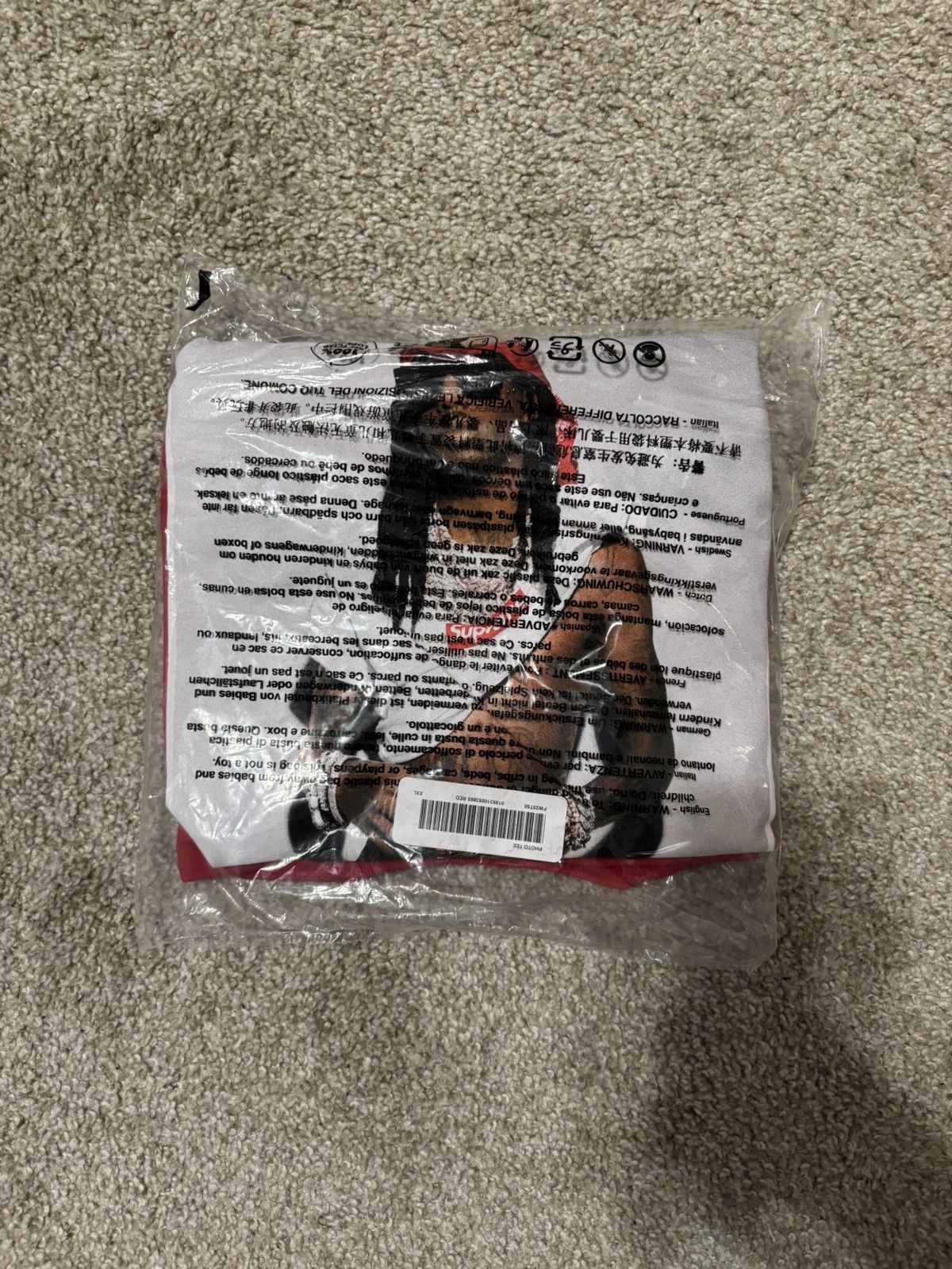 Supreme Playboi Carti Tee Red Men's XXL FW25 CONFIRMED