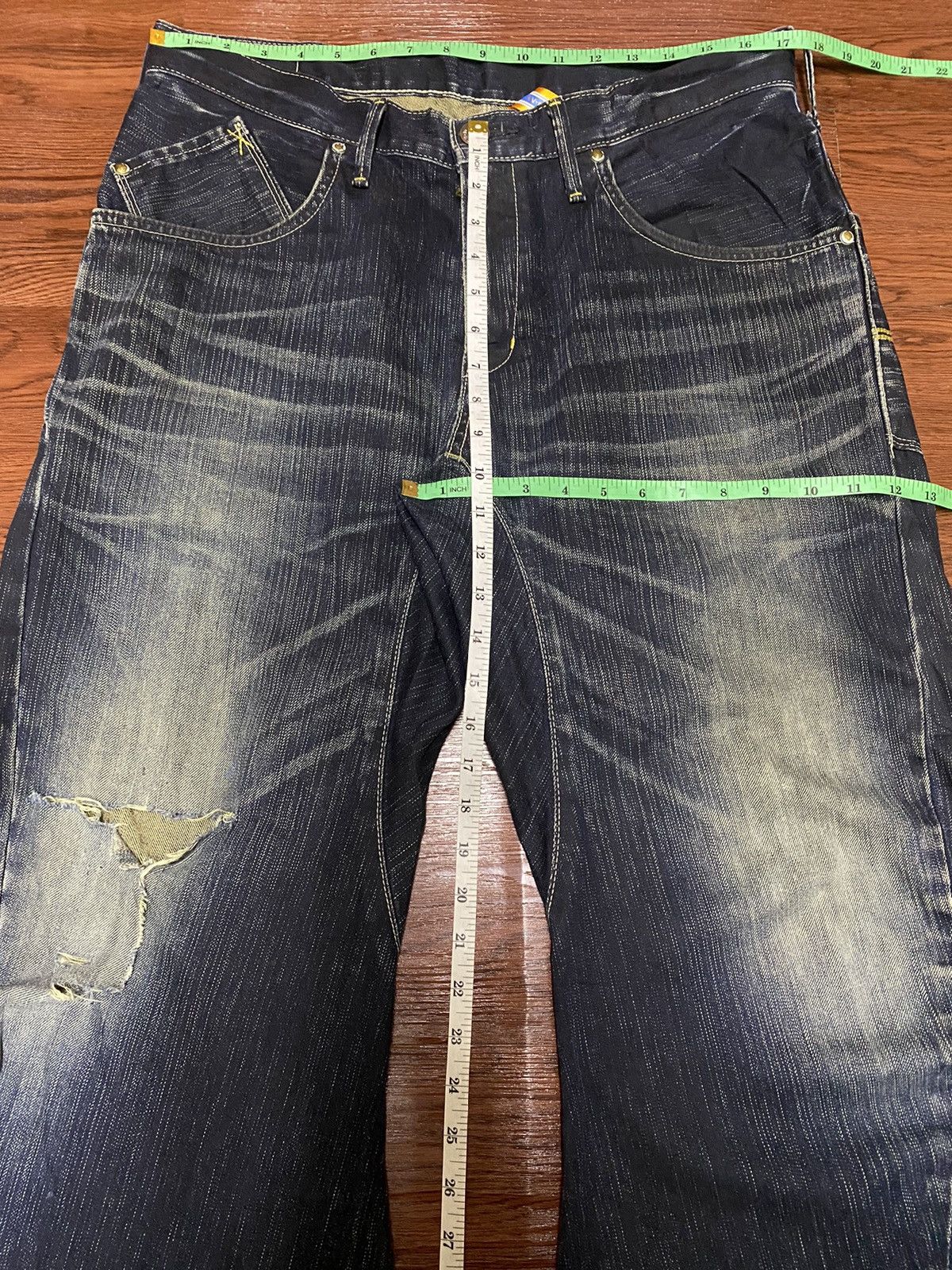 Edwin Japanese Brand Edwin XV Baggy Twisted Leg Distressed Jeans Size US 34 / EU 50 - 18 Thumbnail