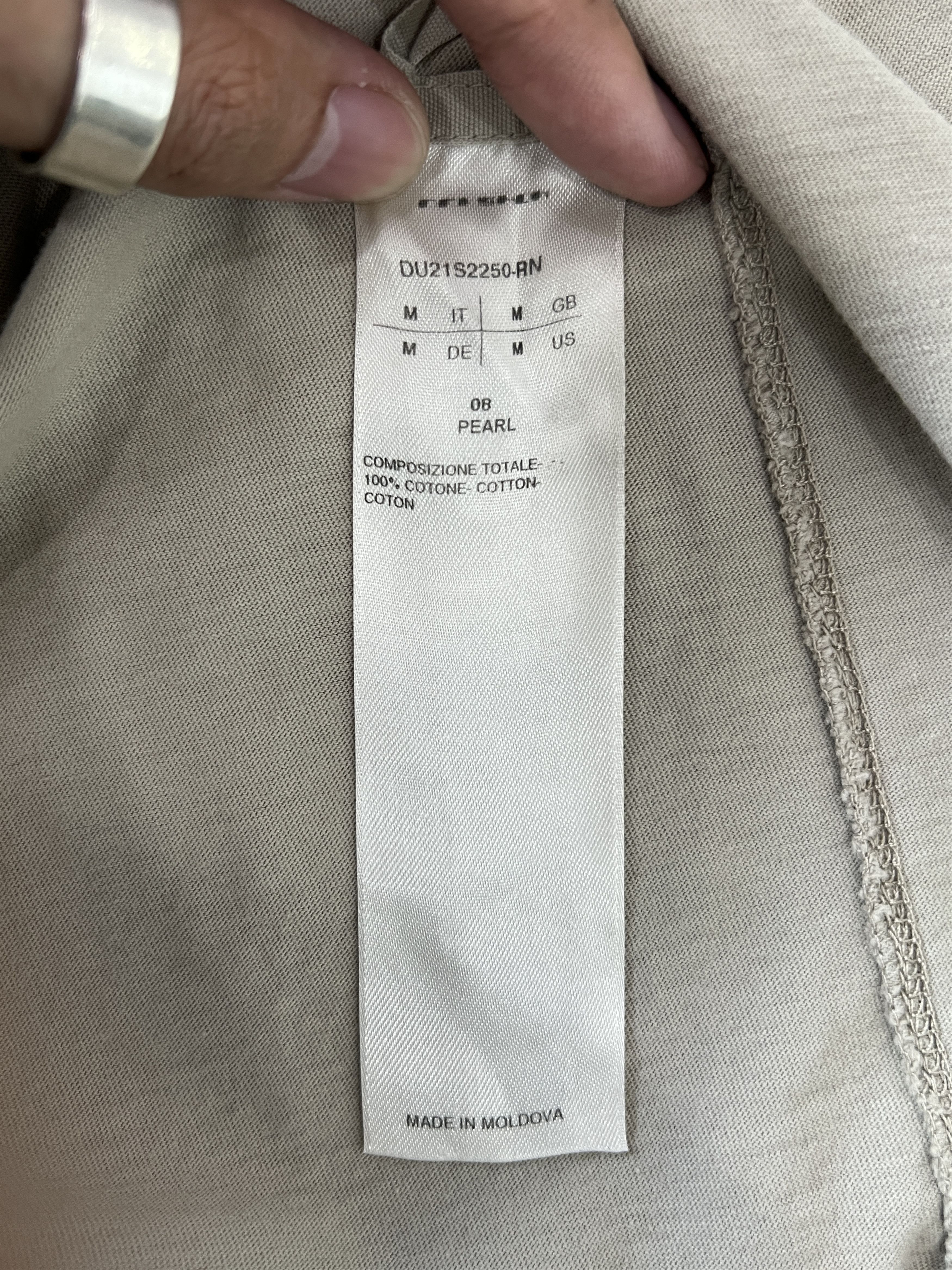 Rick Owens Rick Owens DRKSHDW Jumbo SS Tee Pale Green Size US M / EU 48-50 / 2 - 8 Thumbnail