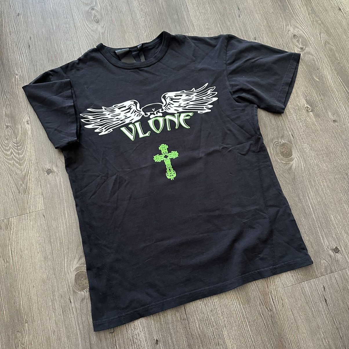 Vlone Vlone Green Cross Wings TShirt Rare Grailed