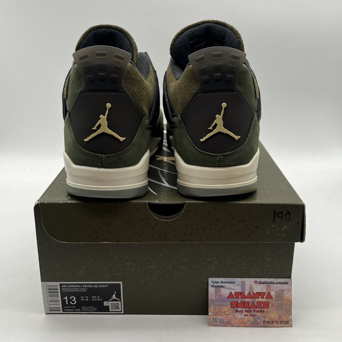 Jordan Brand Air Jordan 4 Craft Olive Size US 13 / EU 46 - 3 Thumbnail