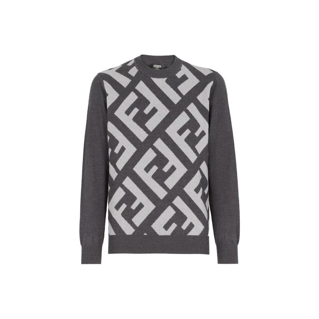 Fendi Fendi Macro FF Logo Wool Sweater Size 46 Size US S / EU 44-46 / 1 - 1 Thumbnail
