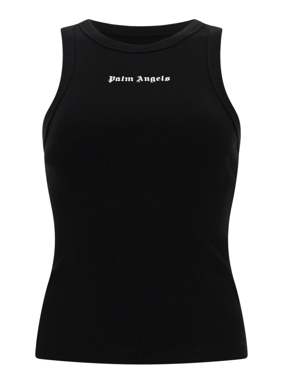 Palm Angels PALM ANGELS TOP CON LOGO - BLACK Size S / US 4 / IT 40 - 1 Thumbnail