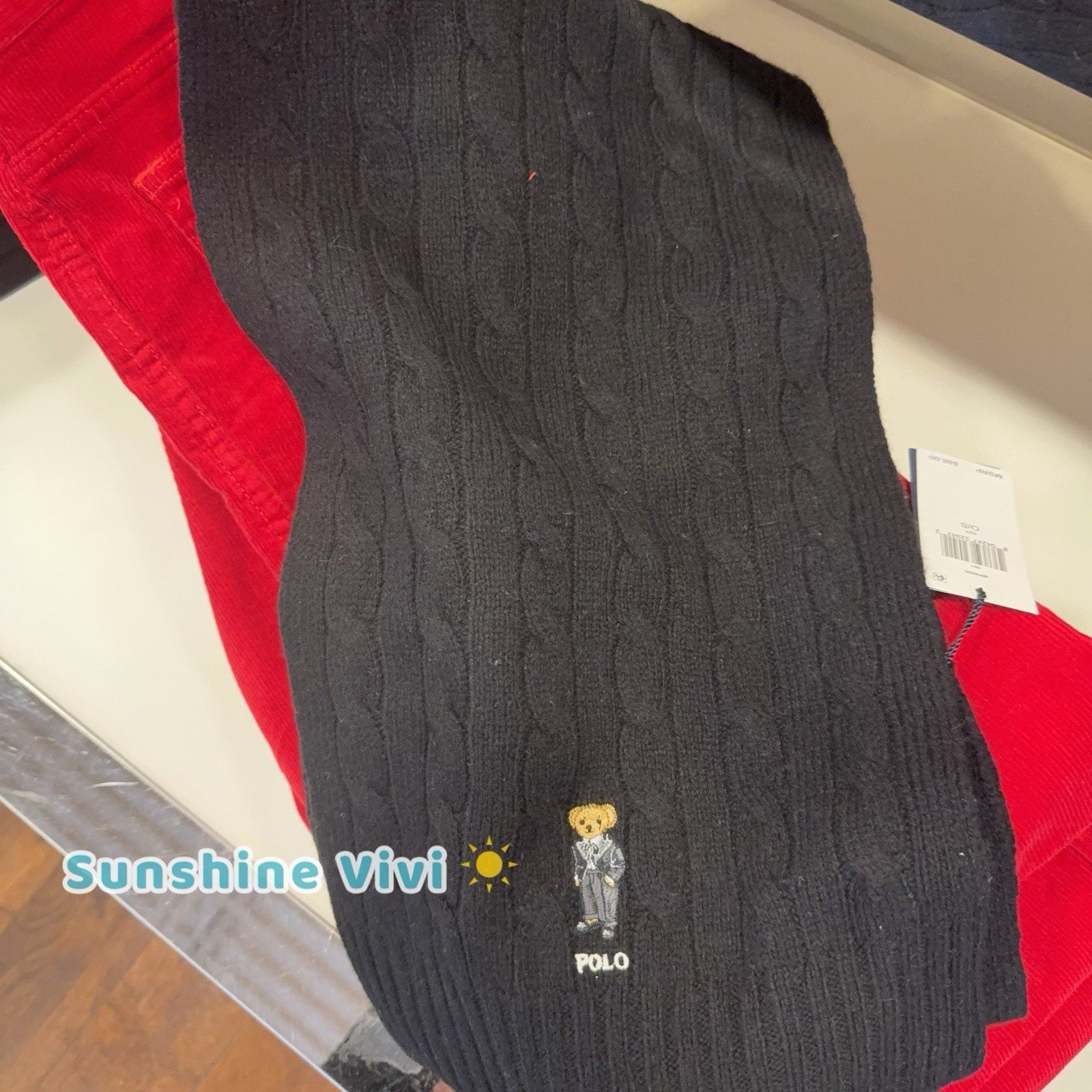 Polo Ralph Lauren NWT Ralph Lauren Collectable Black Teddy Bear Scarf Wool Size ONE SIZE - 1 Thumbnail