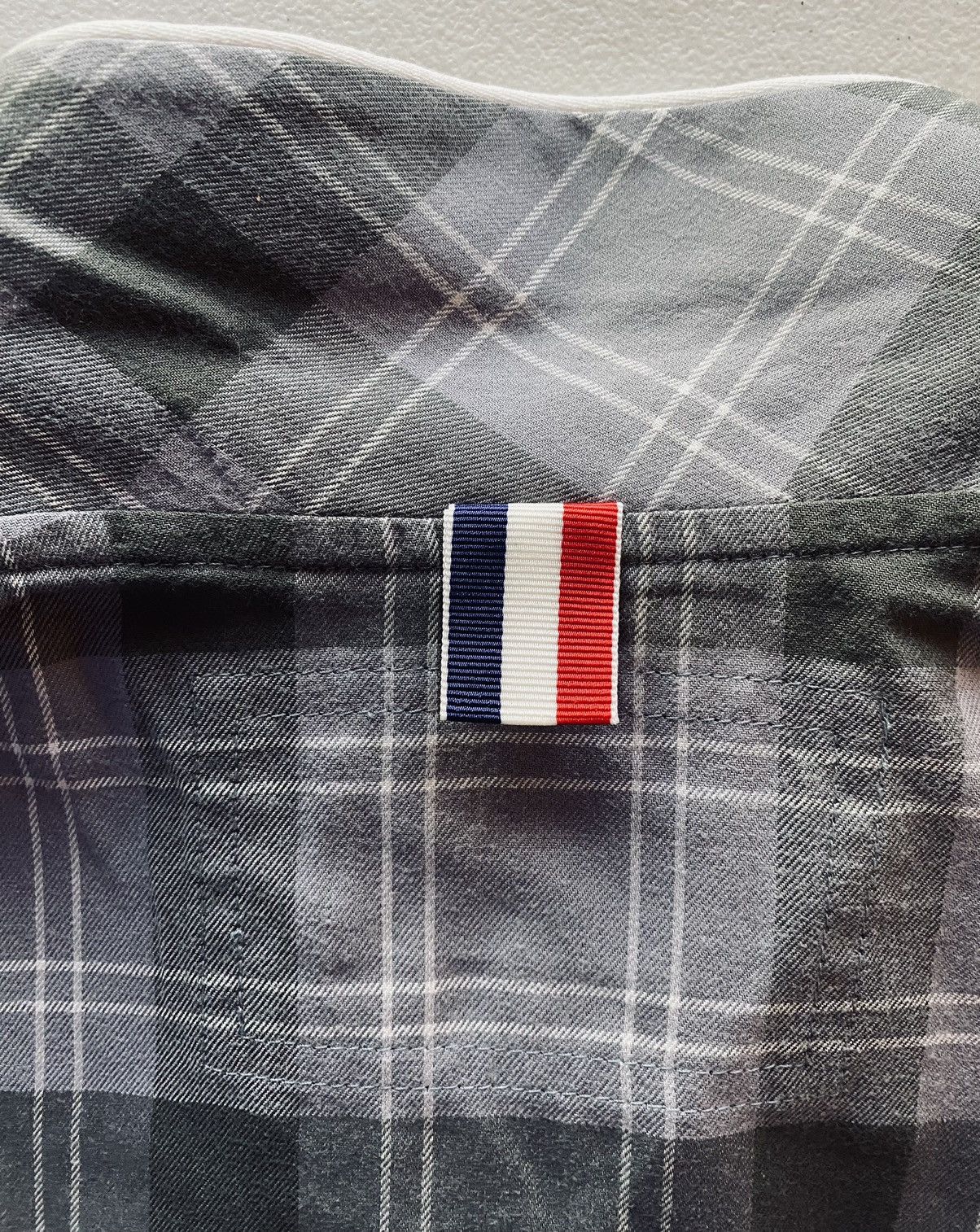 Thom Browne Thom Browne grey/lt grey flannel windowpane check top 2 NWT Size US M / EU 48-50 / 2 - 7 Thumbnail