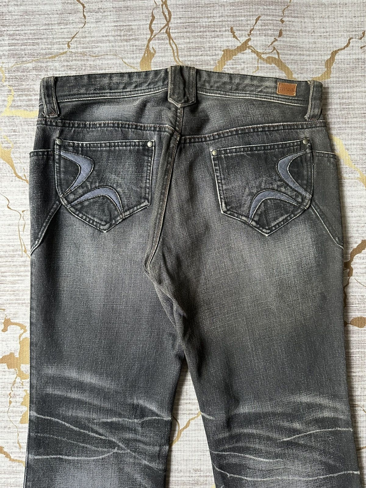 Japanese Brand FLARE Nicole Club For Men NCFM Claw Marks Design Denim Size US 34 / EU 50 - 14 Thumbnail