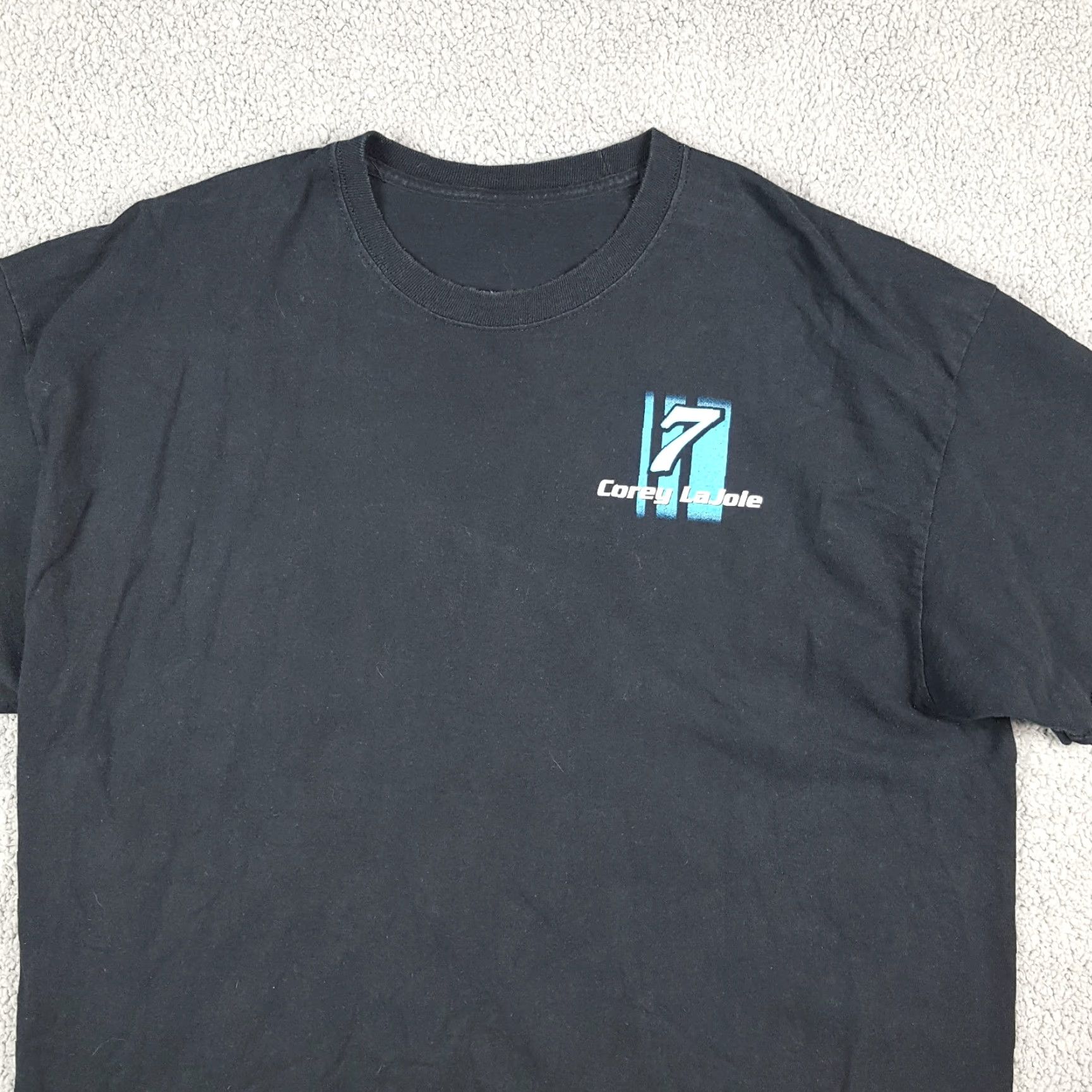 Fruit Of The Loom VINTAGE NASCAR Corey LaJoie Racing Men’s T Shirt 2XL Black Y2K 90s Retro Car Grunge Sport Size US XXL / EU 58 / 5 - 3 Thumbnail