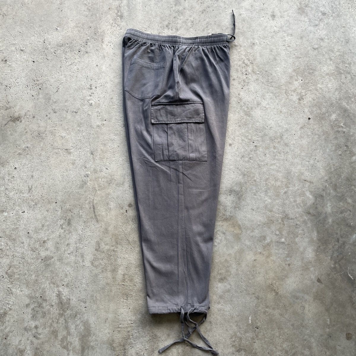 Hook-Ups Vintage Hook Faded Drawstring Waist Baggy Cargo Pants Size US 32 / EU 48 - 4 Thumbnail