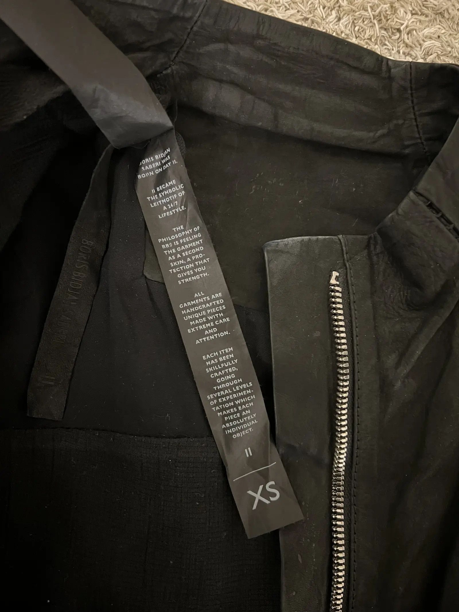 Boris Bidjan Saberi wj1 open stitch calf Leather Jacket Womens xs Size XS / US 0-2 / IT 36-38 - 8 Thumbnail