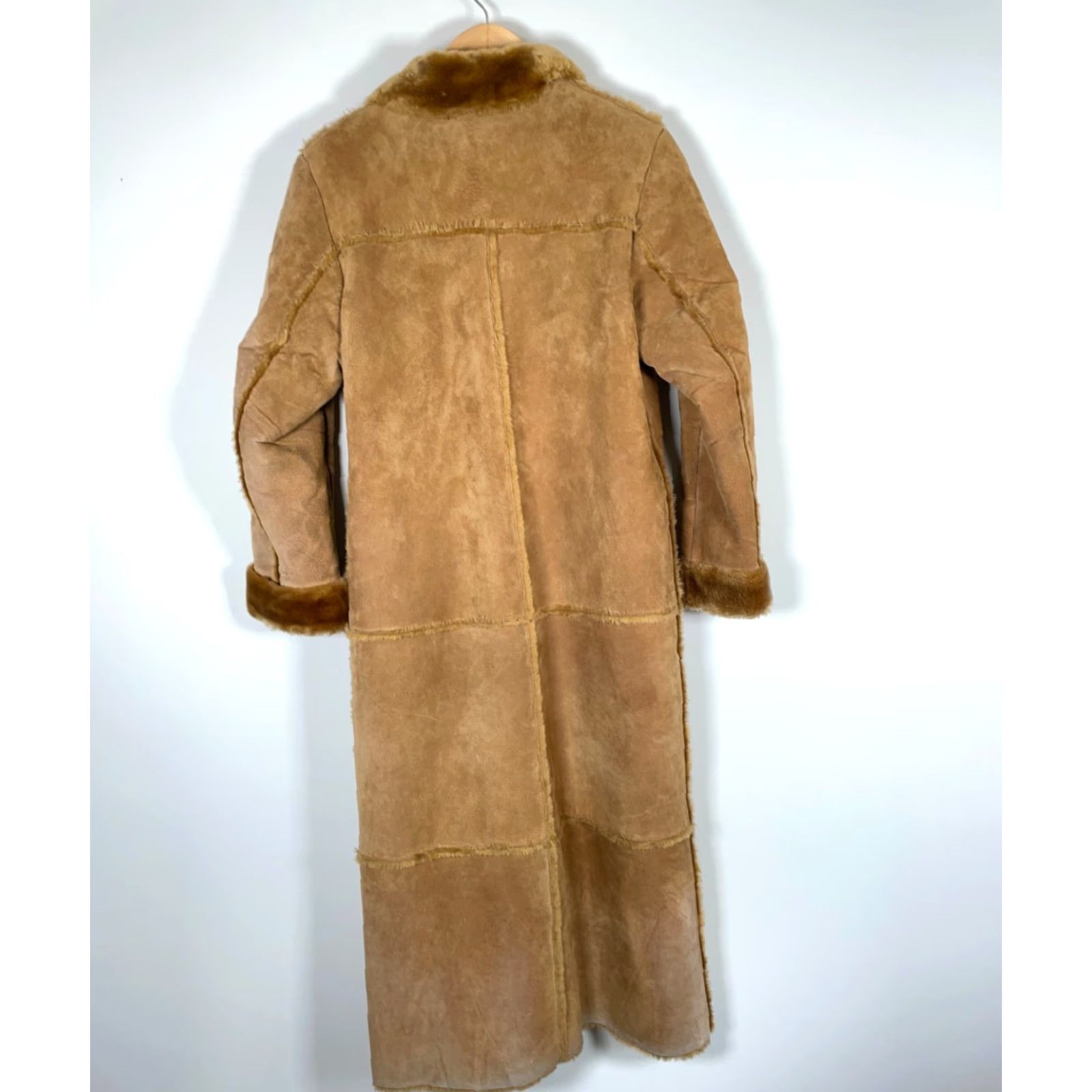Vintage VINTAGE Brandon Thomas Coat Women Long Leather Trench Brown Faux Fur Lined Boho Hippie Retro Penny Lane Womens Large Size L / US 10 / IT 46 - 2 Thumbnail