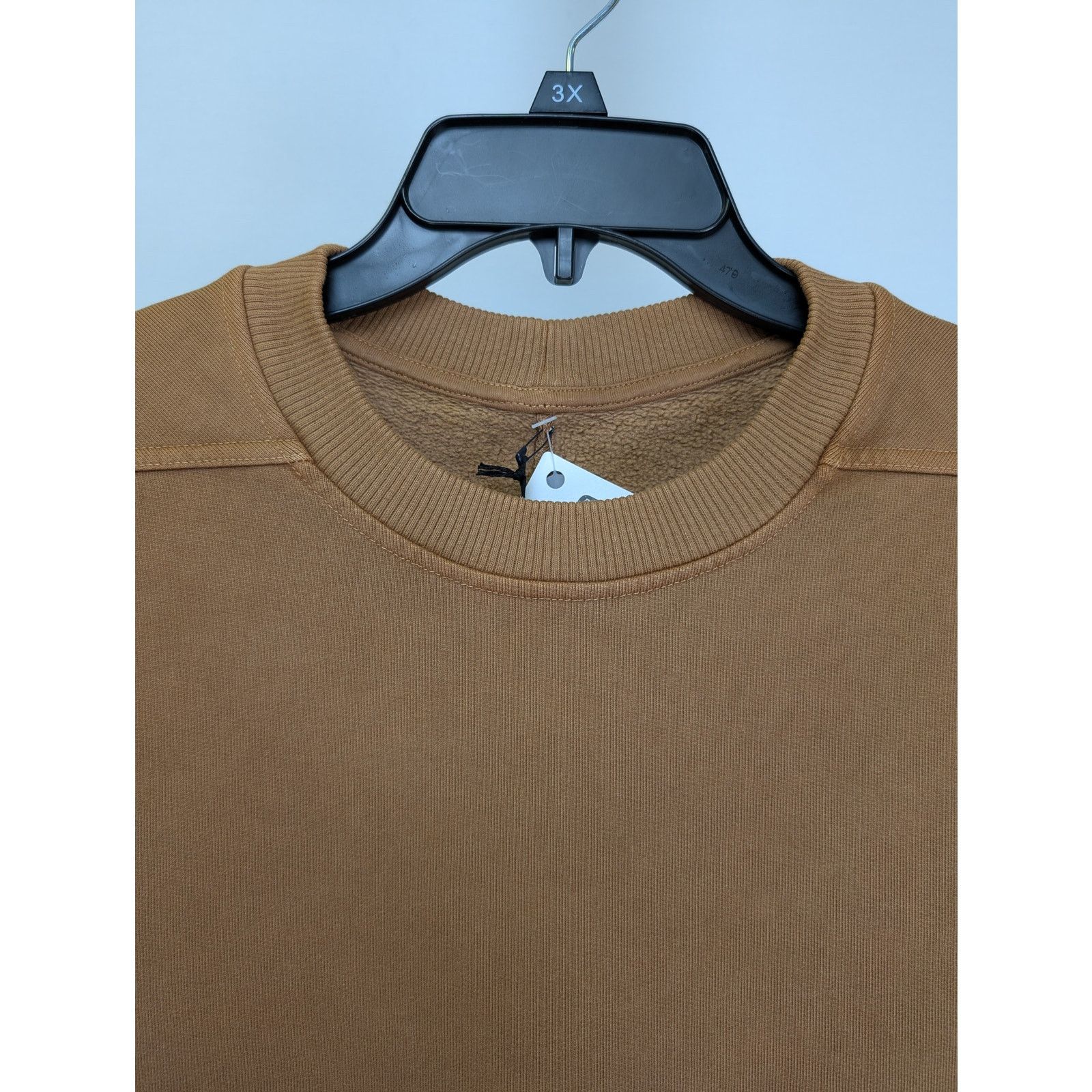 Rick Owens o1rshd1 Crewneck Sweatshirt in Khaki Brown Size US L / EU 52-54 / 3 - 2 Thumbnail