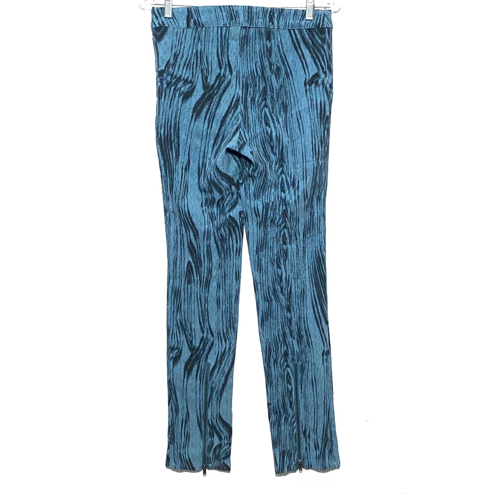 Urban Outfitters VINTAGE Urban Outfitters Nyx Zip Hem Blue Slim Pants Womens S Hippie Retro Forest Fairy Size 28" / US 6 / IT 42 - 2 Thumbnail