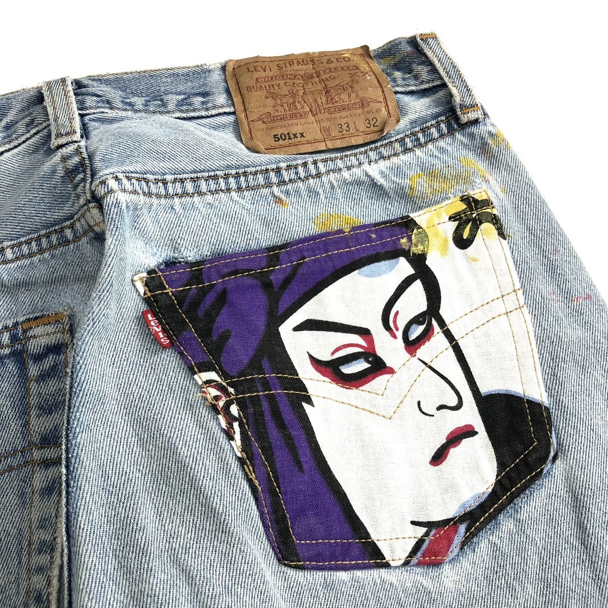 Levi's × Levi's Vintage Clothing Vintage 90s Levis 501XX Paint Splattered Jeans Size US 31 - 19 Thumbnail