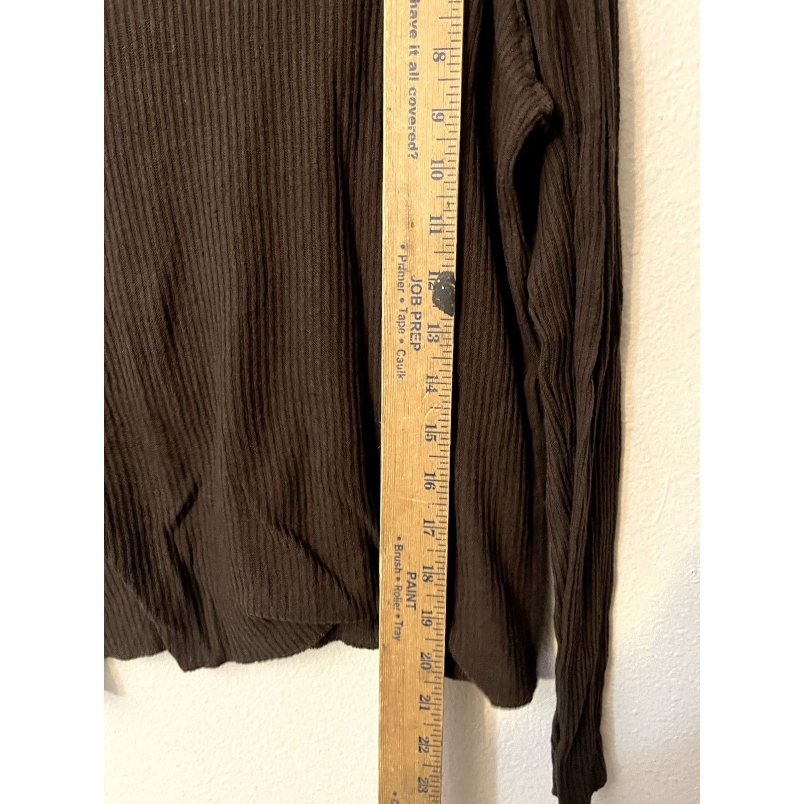 Zara Zara Solid Womens Knit Long Sleeve Brown Small Blouse Size S / US 4 / IT 40 - 4 Thumbnail