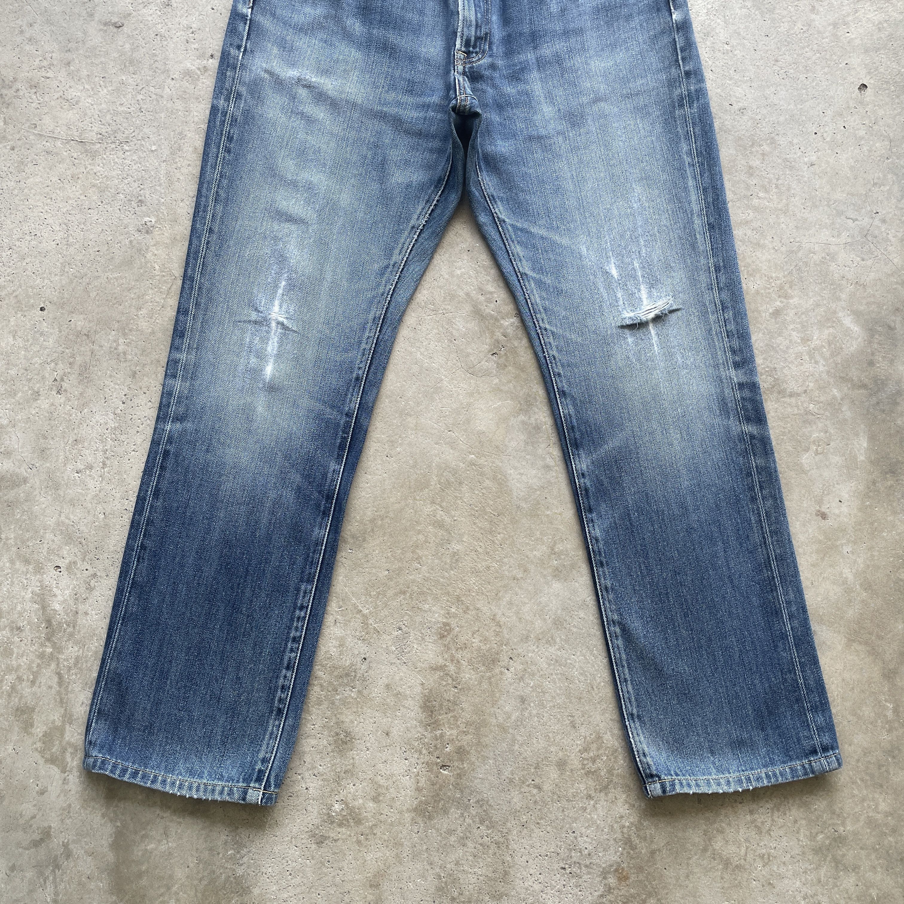 Japanese Brand VINTAGE JAPANESE JEANS DISTRESSED FADED PANTS DENIM W33 Size US 33 - 4 Thumbnail