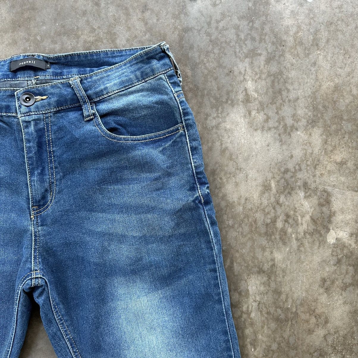 Japanese Brand Vintage Roshell Distressed Slim Fit Faded Denim Jean Pant Size US 32 / EU 48 - 4 Thumbnail