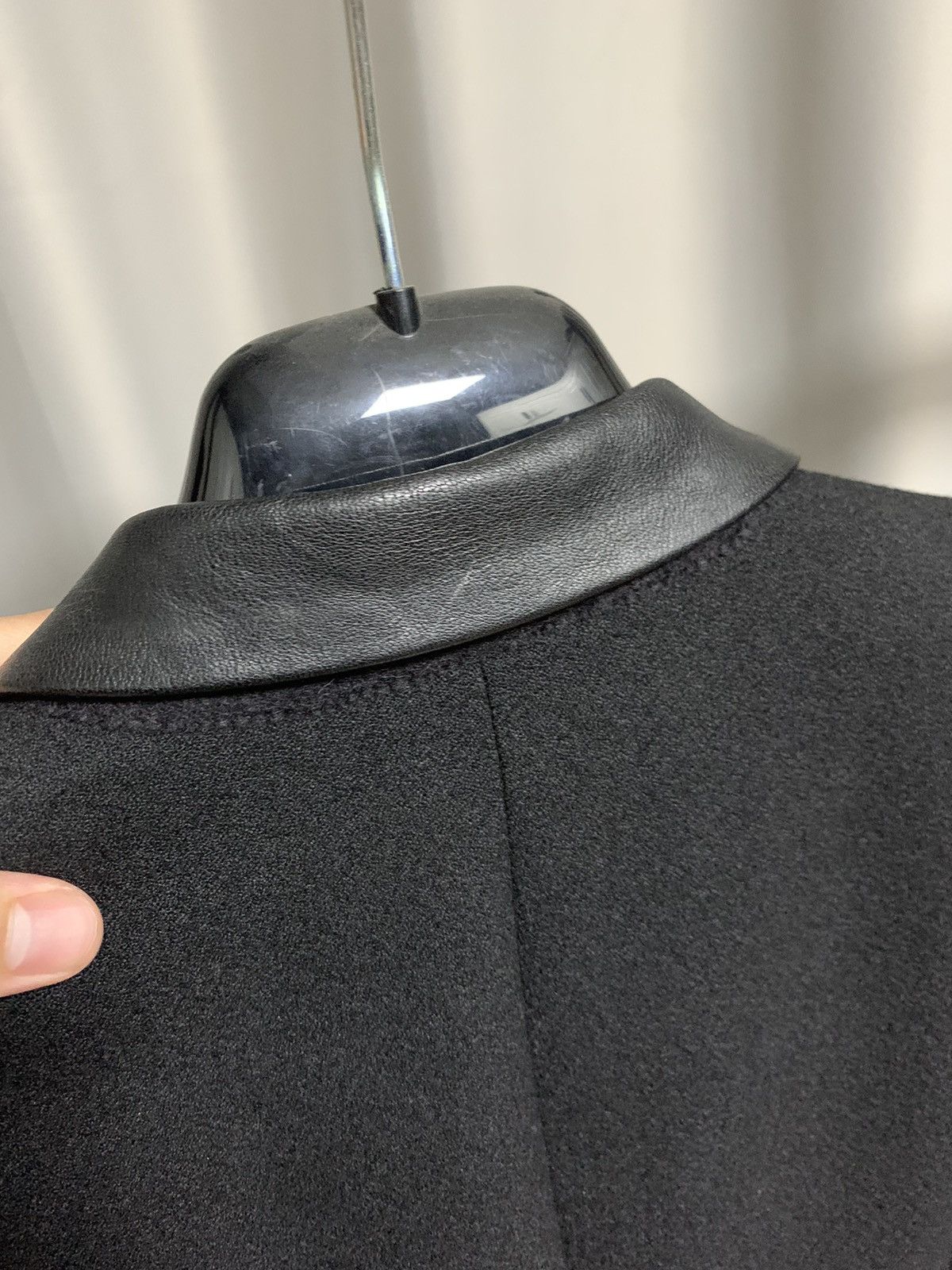Saint Laurent Paris Saint Laurent 2013FW Leather Collar Wool Chestfield coat Size US M / EU 48-50 / 2 - 8 Thumbnail