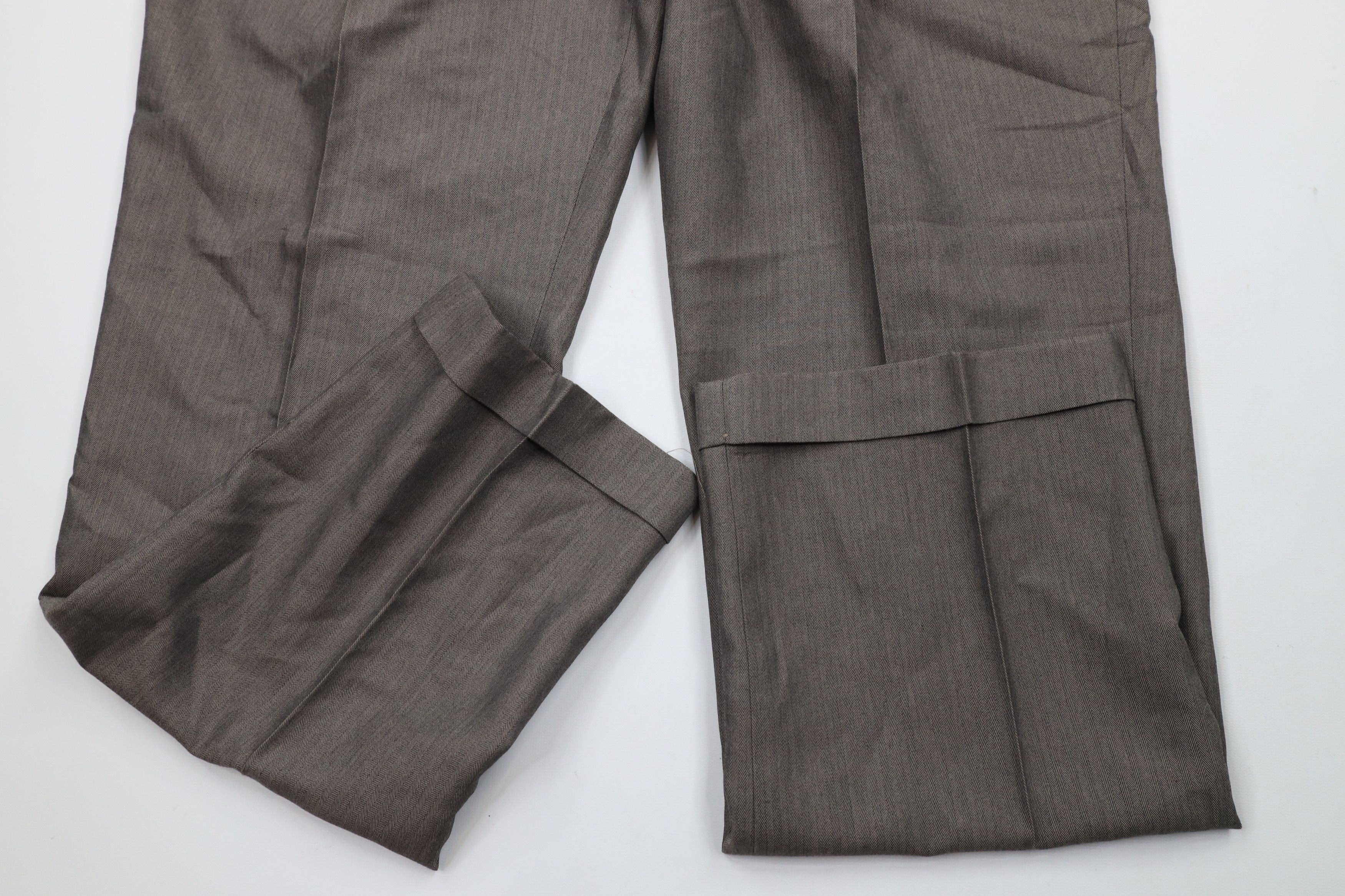 Ralph Lauren × Vintage Vintage 90s Chaps Ralph Lauren Herringbone Chino Pants Size US 38 / EU 54 - 5 Thumbnail