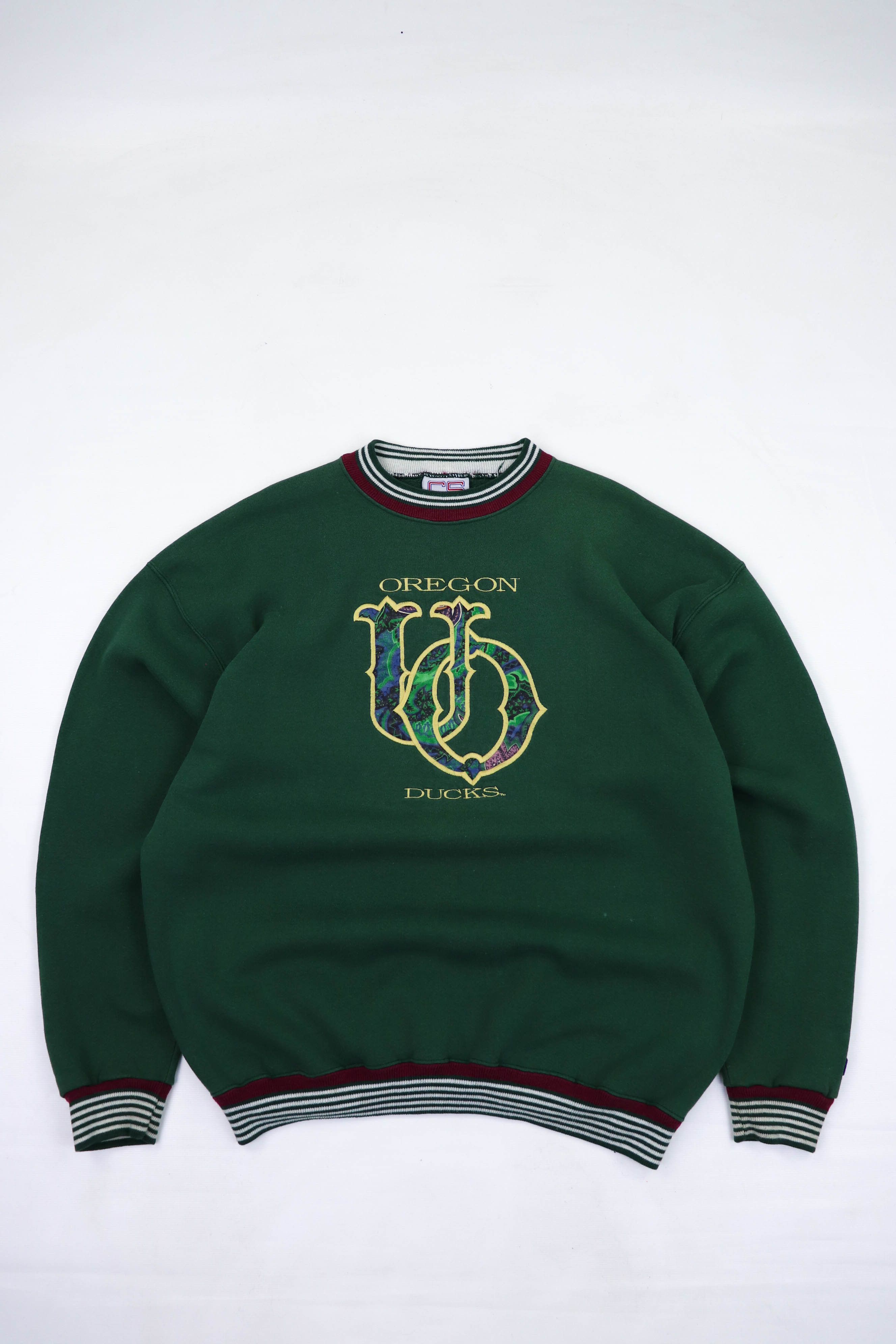 NFL Oregon Ducks 90s Vintage Crable Spw Made in USA Sweatshirt Size US XL / EU 56 / 4 - 1 Thumbnail